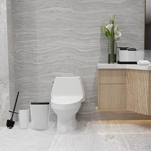 Miniatura 7 de Juego de 6 accesorios de baño completo, soporte para cepillos de dientes, dispensador de jabón, cubo de basura, jabonera, taza para cepillos de