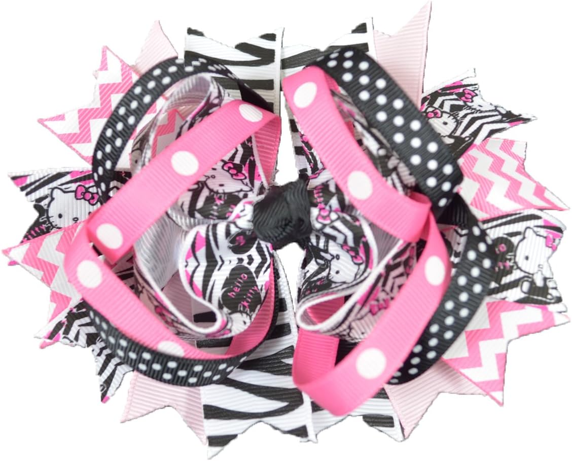 Hello Kitty Hair Bow Pink/Chevron/Animal Print