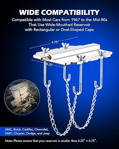Miniatura 10 de Orion Motor Tech Purgador de presión, purgador de presión de freno de 2.5 L con adaptador de 1.996 in, purgador de freno manual de 2.6 cuartos con