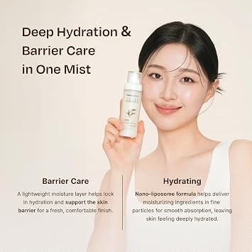 THANKYOU FARMER Rice Pure Watery Mist, Hydrating Face Spray Mist, Skin Barrier Care, Non-Sticky Facial Moisturizer, Ceramide NP Cholesterol & Fatty Acid, Korean On-the-Go Skin Care, Vegan, 3.38 Fl Oz