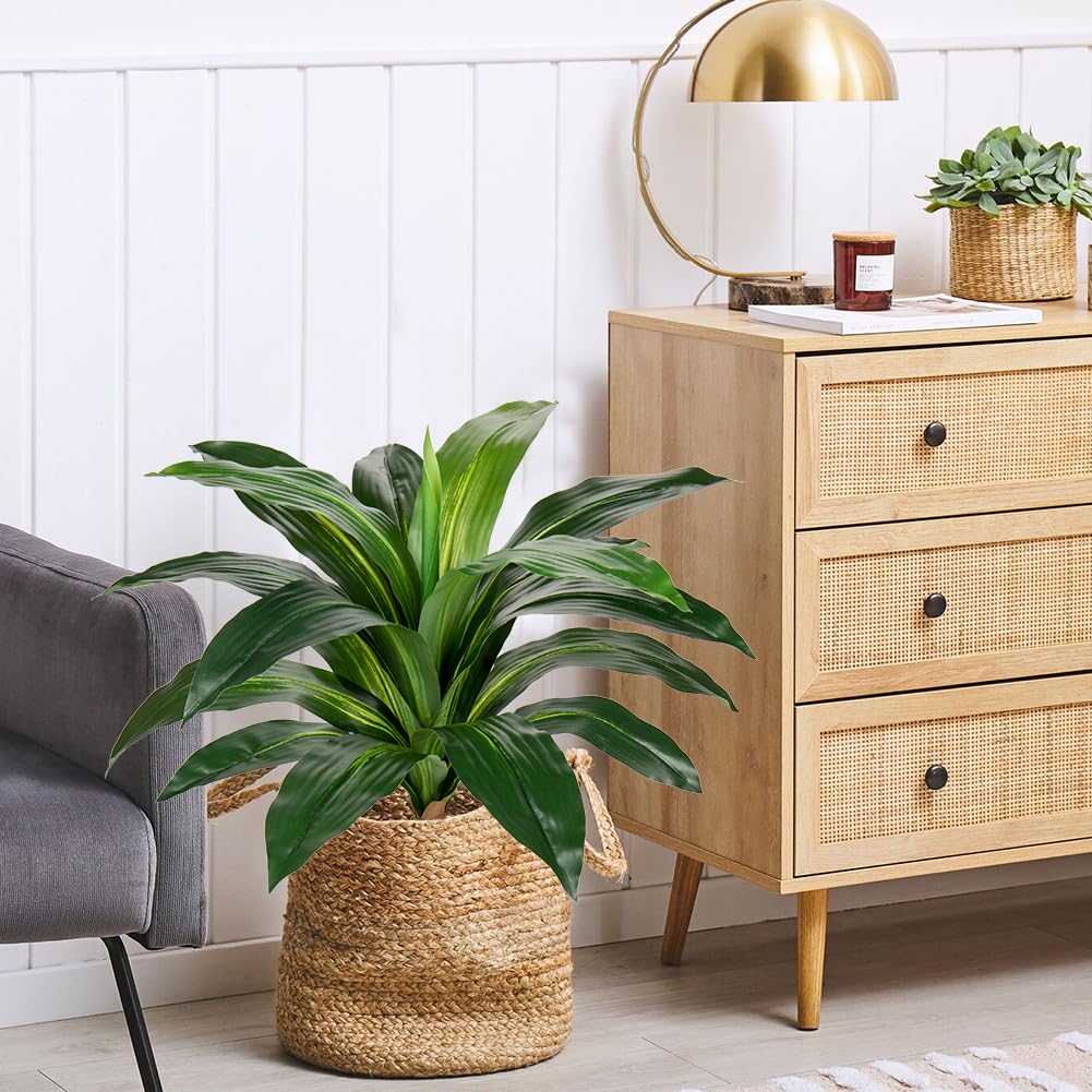 Set di 2 piante artificiali, albero di drago, grande in vaso, albero artificiale per interni ed esterni, decorazione moderna, per bagno, soggiorno, camera da letto, balcone