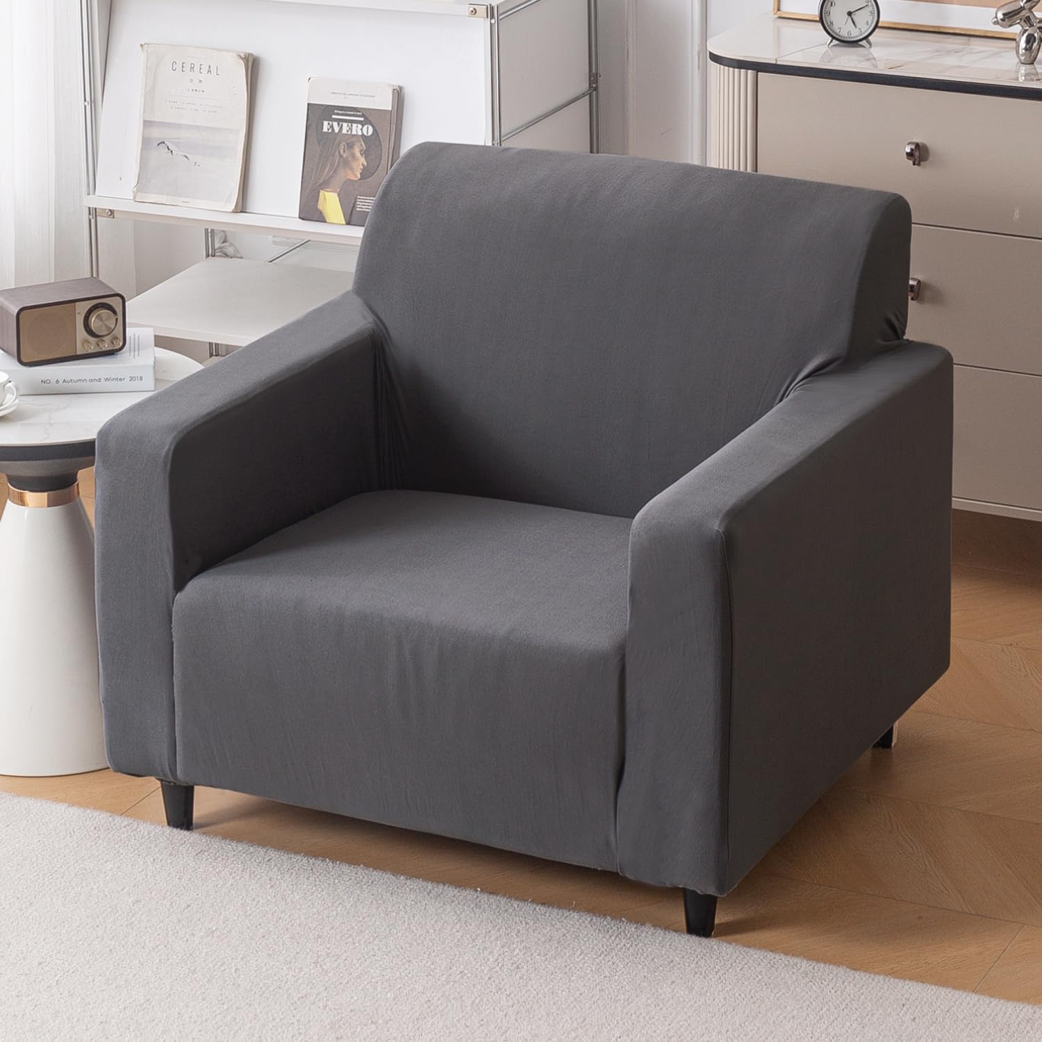 Navy Blue Sofa Cover - 3 Seater SereneSolids -22 Navy Blue Sofa Cover - 3 Seater SereneSolids -22