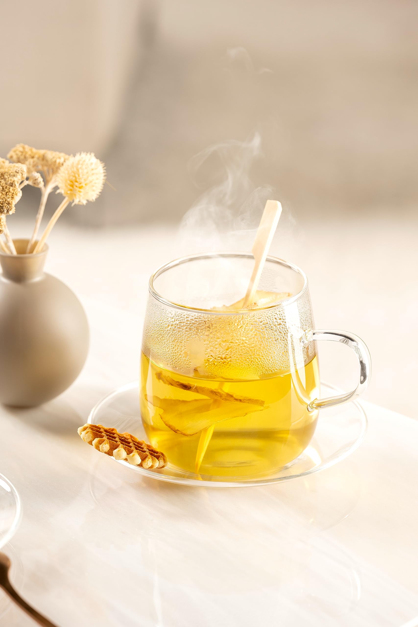 LEONARDO HOME Tè per Te zestaw 4 filiżanek do herbaty - duży kubek do herbaty z grubościennego szkła borokrzemowego - wyprodukowano ręcznie - pojemność 570 ml, można używać w kuchence mikrofalowej - 4