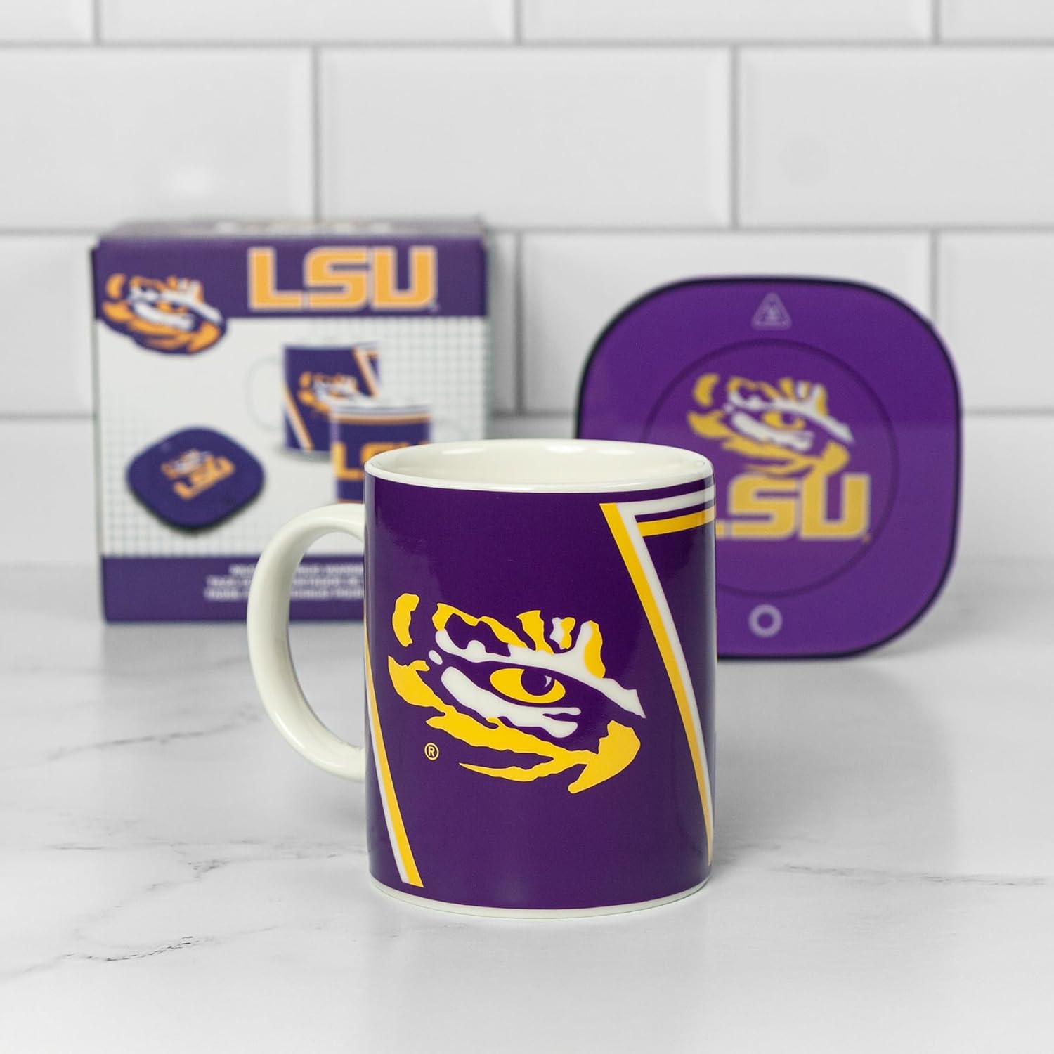 Uncanny Brands LSU Tigers Mug Warmer with 12oz Mug Keeps Your Favorite Beverage Warm - Auto Shut On/Off - Image 4