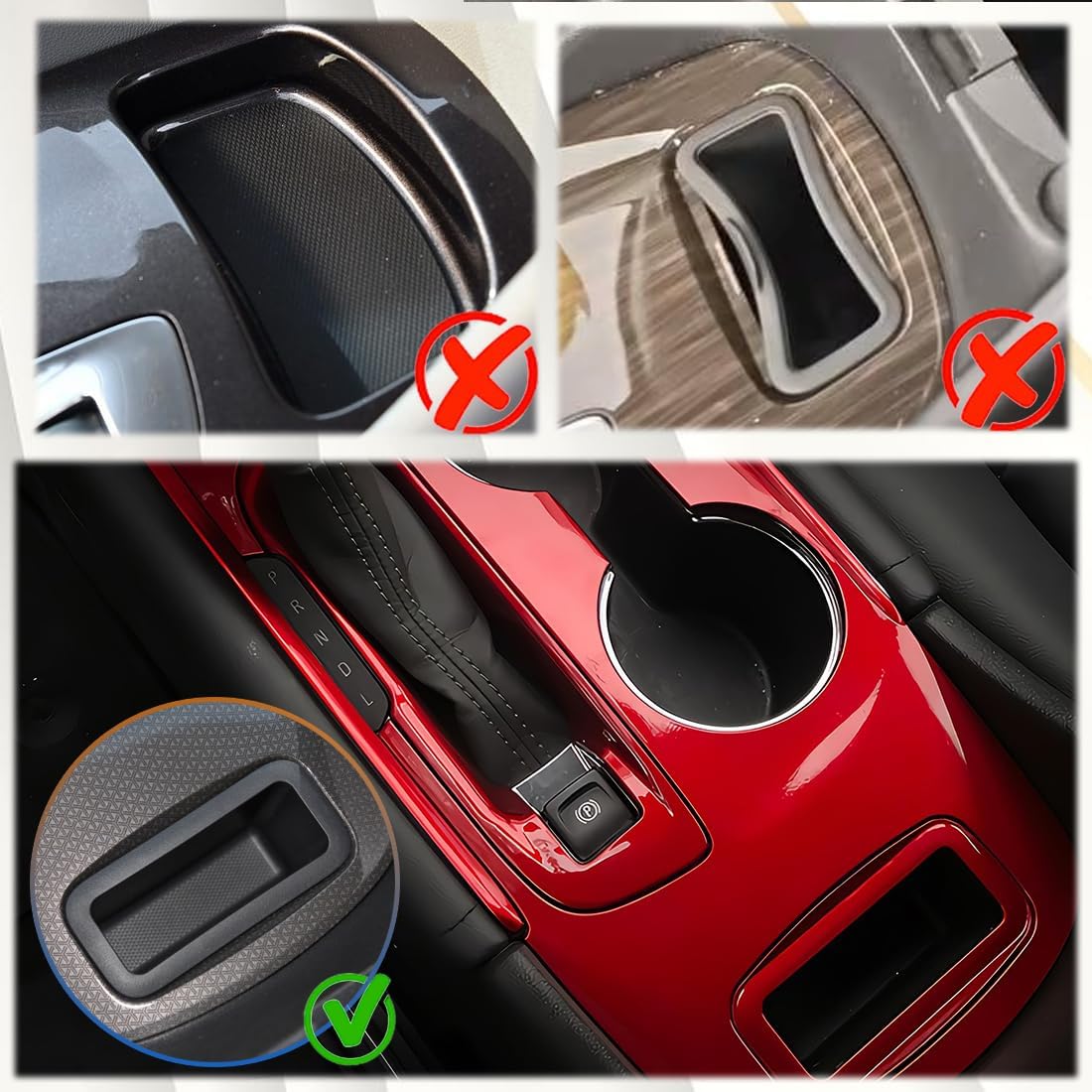 Center Console Frame Gear Shift Panel Cover, for Chevrolet Malibu 2016-2022 2023 2024 - ABS Carbon Fiber Sport Interior Trim Full Set Accessories（NOT FIT LS,LS Fleet,L,RS Model）