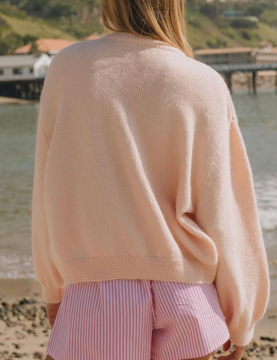 Yimoon Womens Cardigan Sweaters Button Down Chunky Knit Sweater Long Sleeve Soft Fall Winter Cropped Cardigans - Image 3