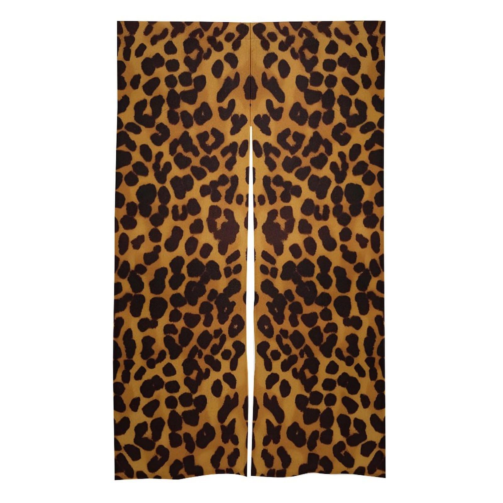 Rideau de porte léopard blanc 43x142 cm | Store isolant guépard