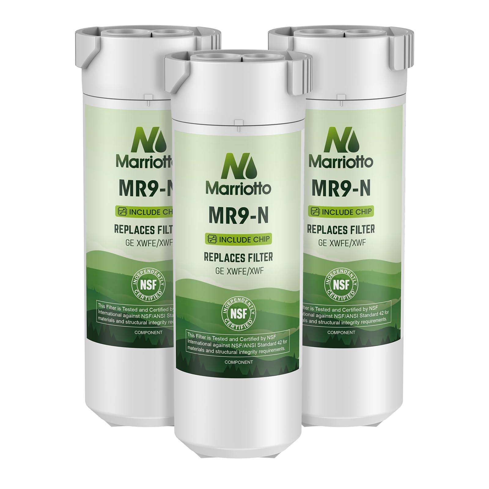 MARRIOTTO XWFE (Built-in CHIP) Refrigerator Water Filter Pack of 3