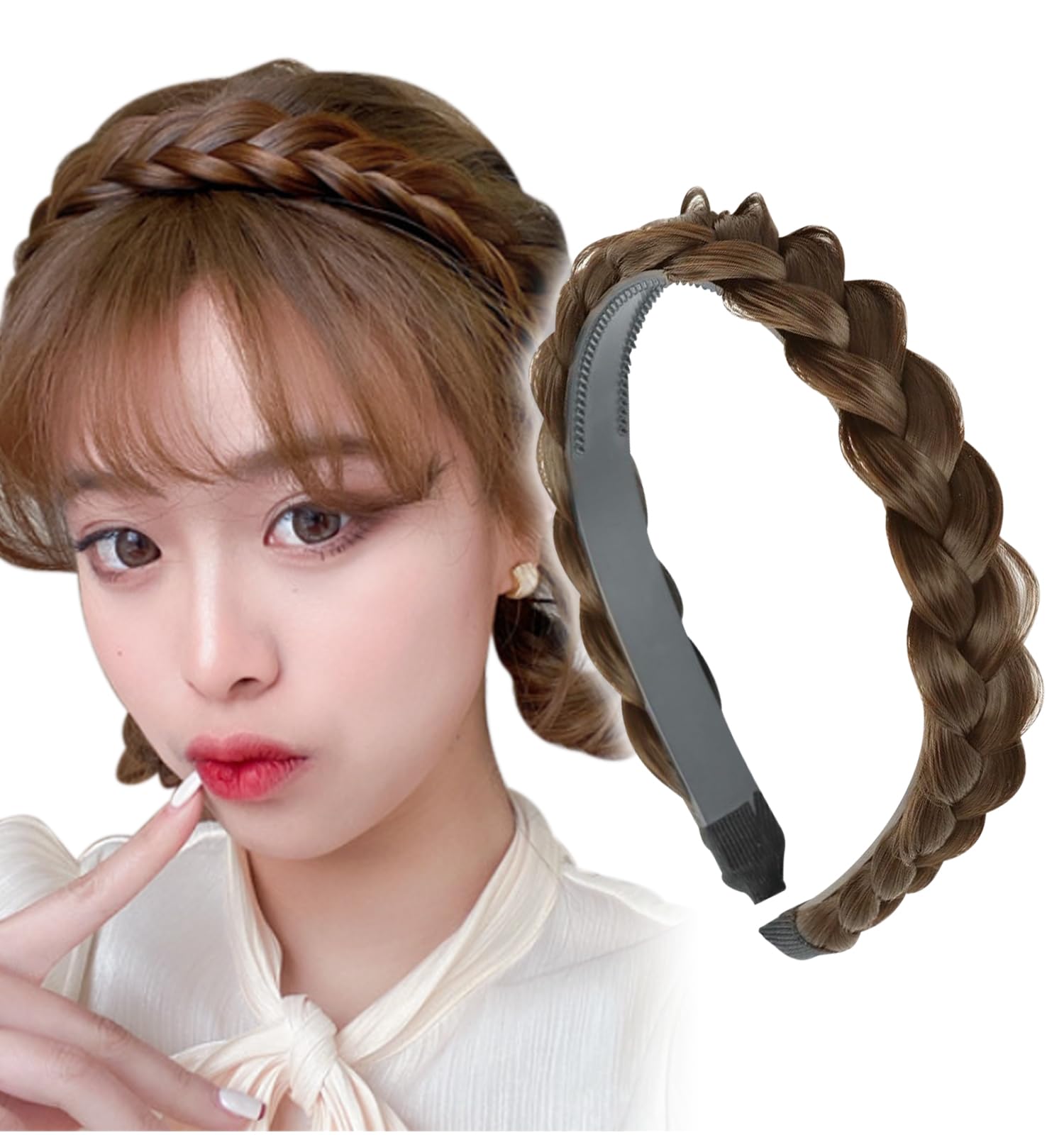 Amazon.co.jp: [Herbeluemily] カチューシャ 三つ編み ヘアバンド ヘア
