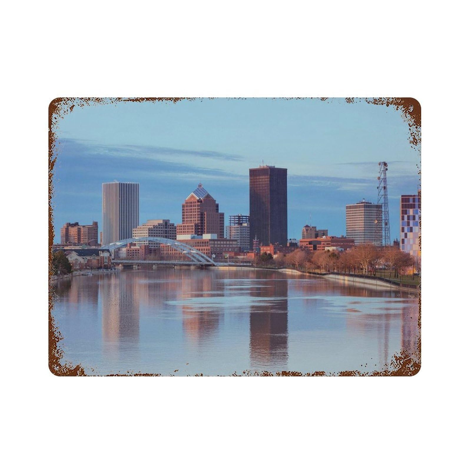 xiaoxiaoshen Real Photo Rochester Decor New York Wall Decor Art Metal Tin Poster Modern Home Decor Art Home Bar Shop Decorations Vintage Sign 30x40cm