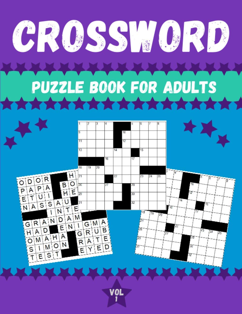 Crosswords Puzzle Book for Adults: Large Print Quick and Easy crossword puzzles for Adults
