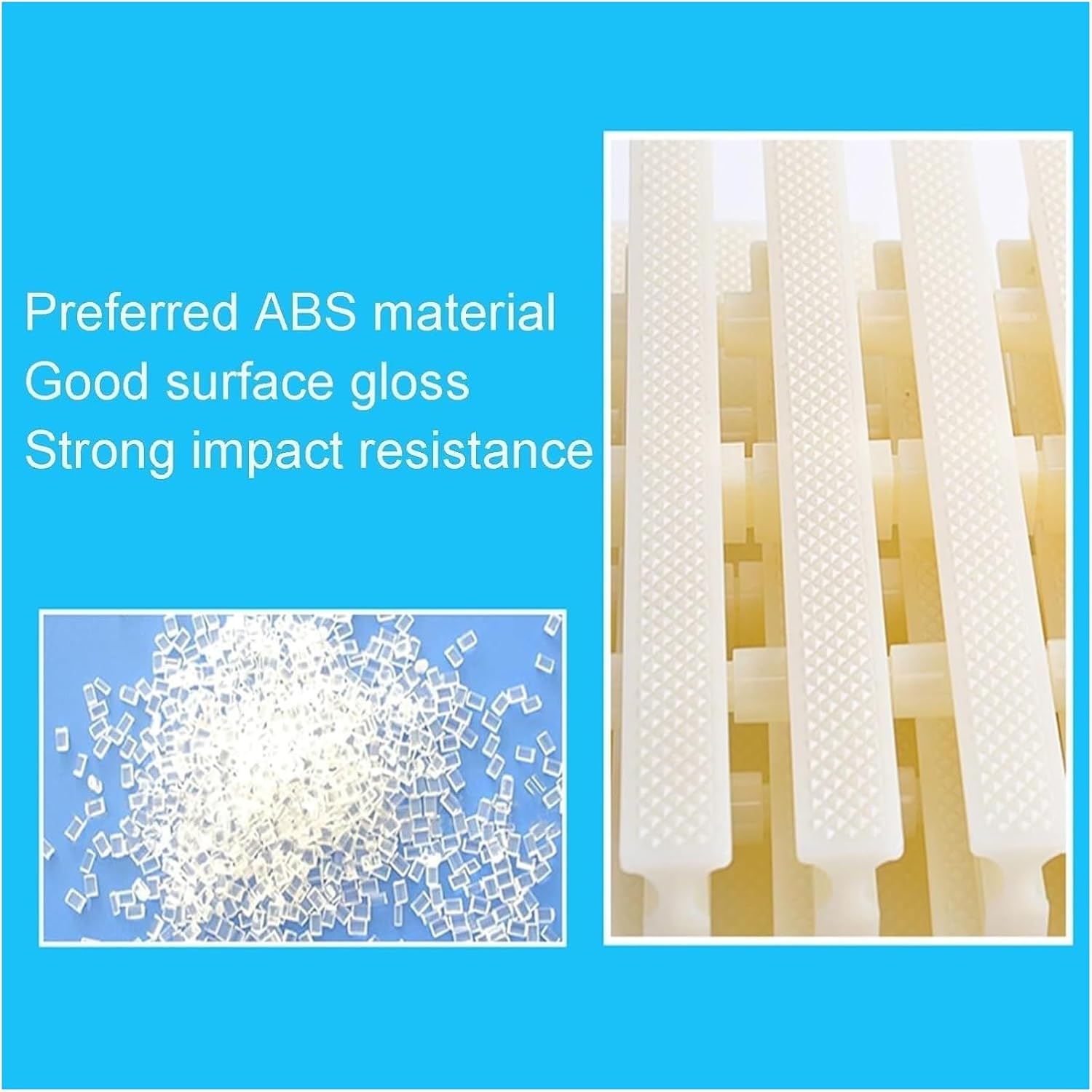 Swimming Pool Grating, Drainage Grate ABS Plastic Gutter Overflow Grate Grill, Activity Grating Cover Strip for Your Sewer Maintenance(Beige-15.7in,2pcs)