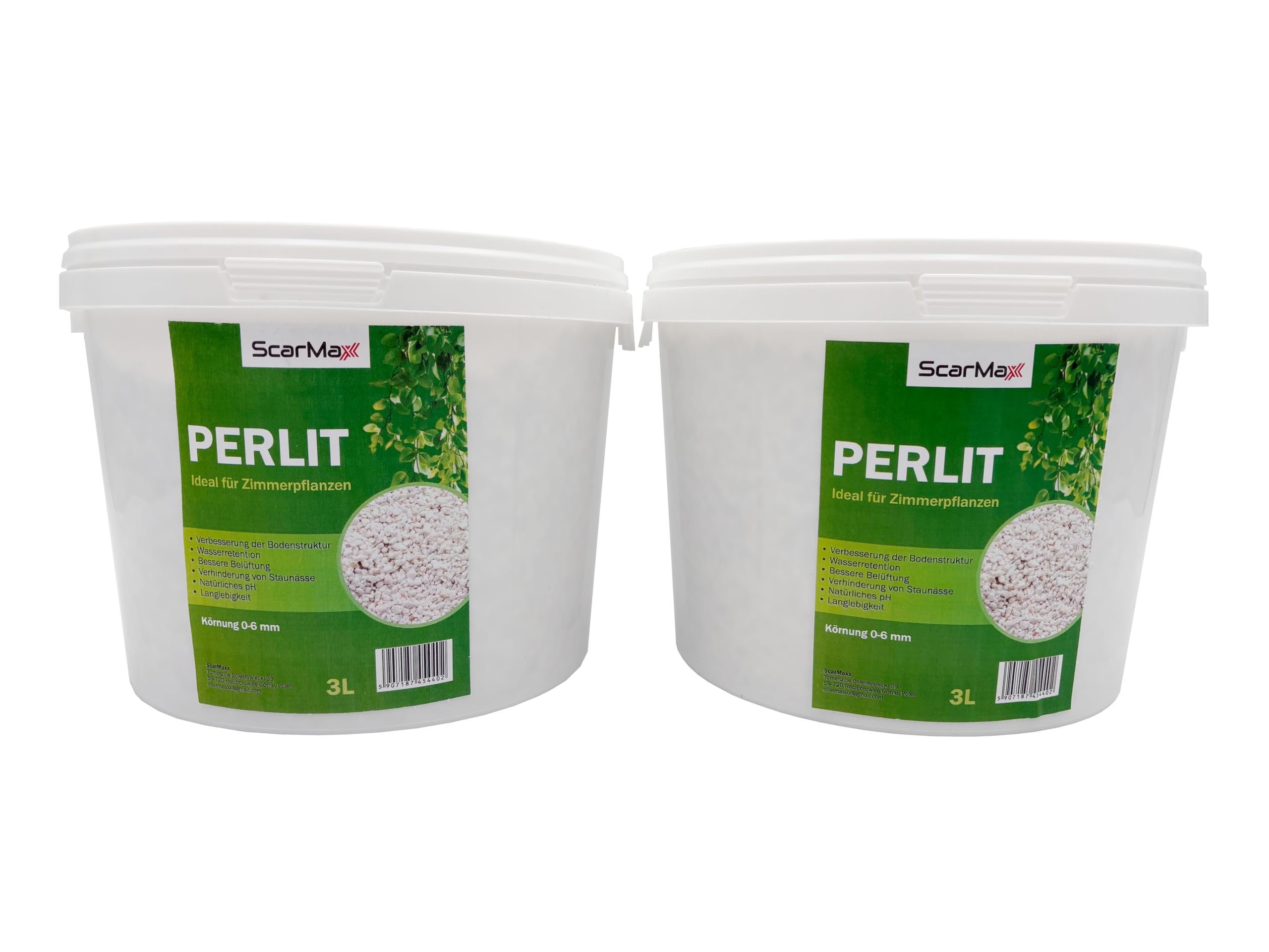 ScarMaxx - Perlite für Pflanzen 6L, Garten-Perlit Körnung 0-6 mm, Verbessert die Wasserdrainage, Expandierte Perlite, dient zur Wasserspeicherung, Bewurzelung oder Anzucht