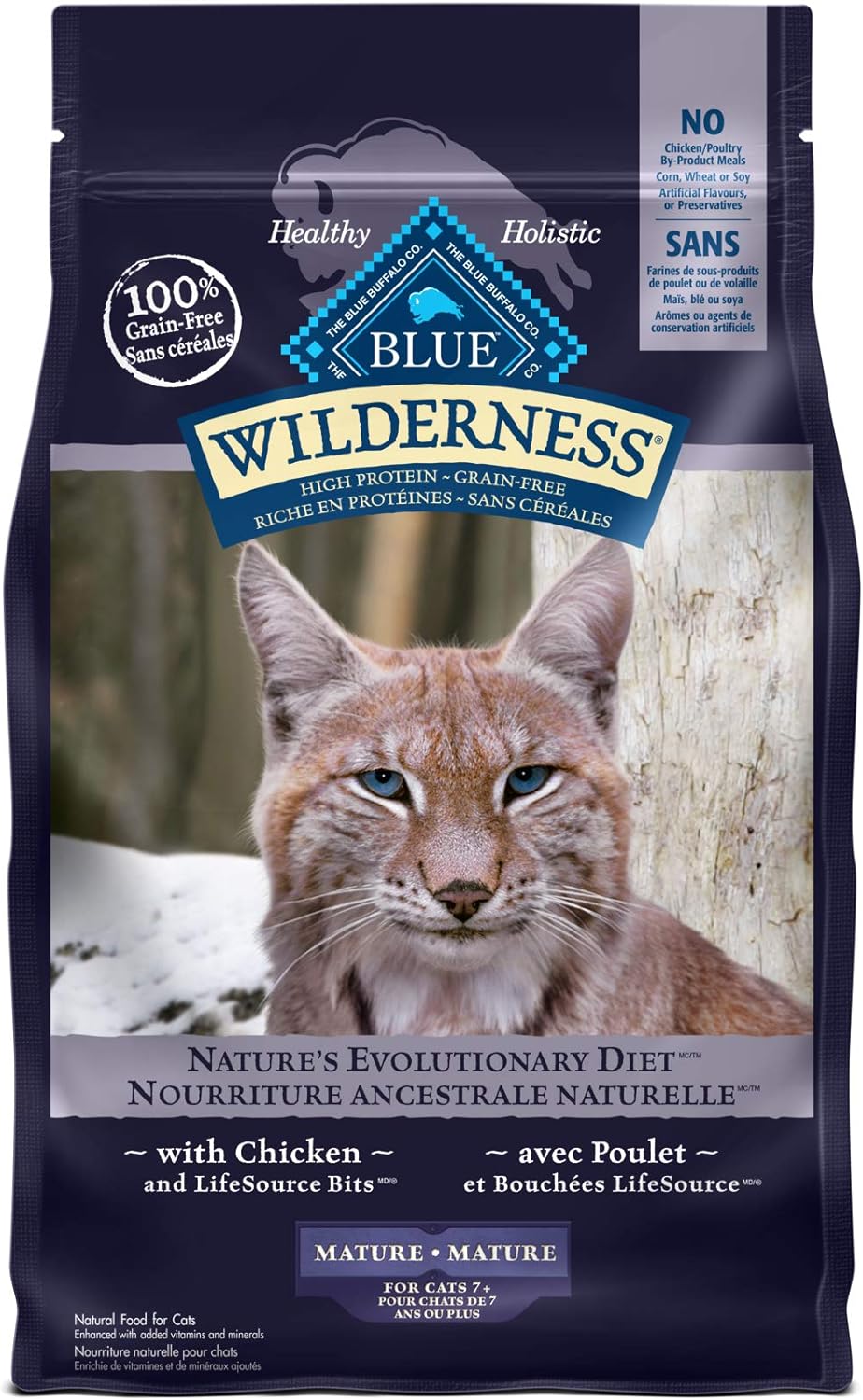 Blue Buffalo Wilderness High Protein Grain Free, Natural Mature Dry Cat
