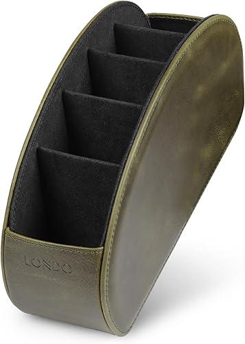 Miniatura 6 de Soporte para control remoto, organizador para almacenar DVD, Blu-ray, TV, Roku o Apple TV, controles remotos de cuero genuino italiano con forro de