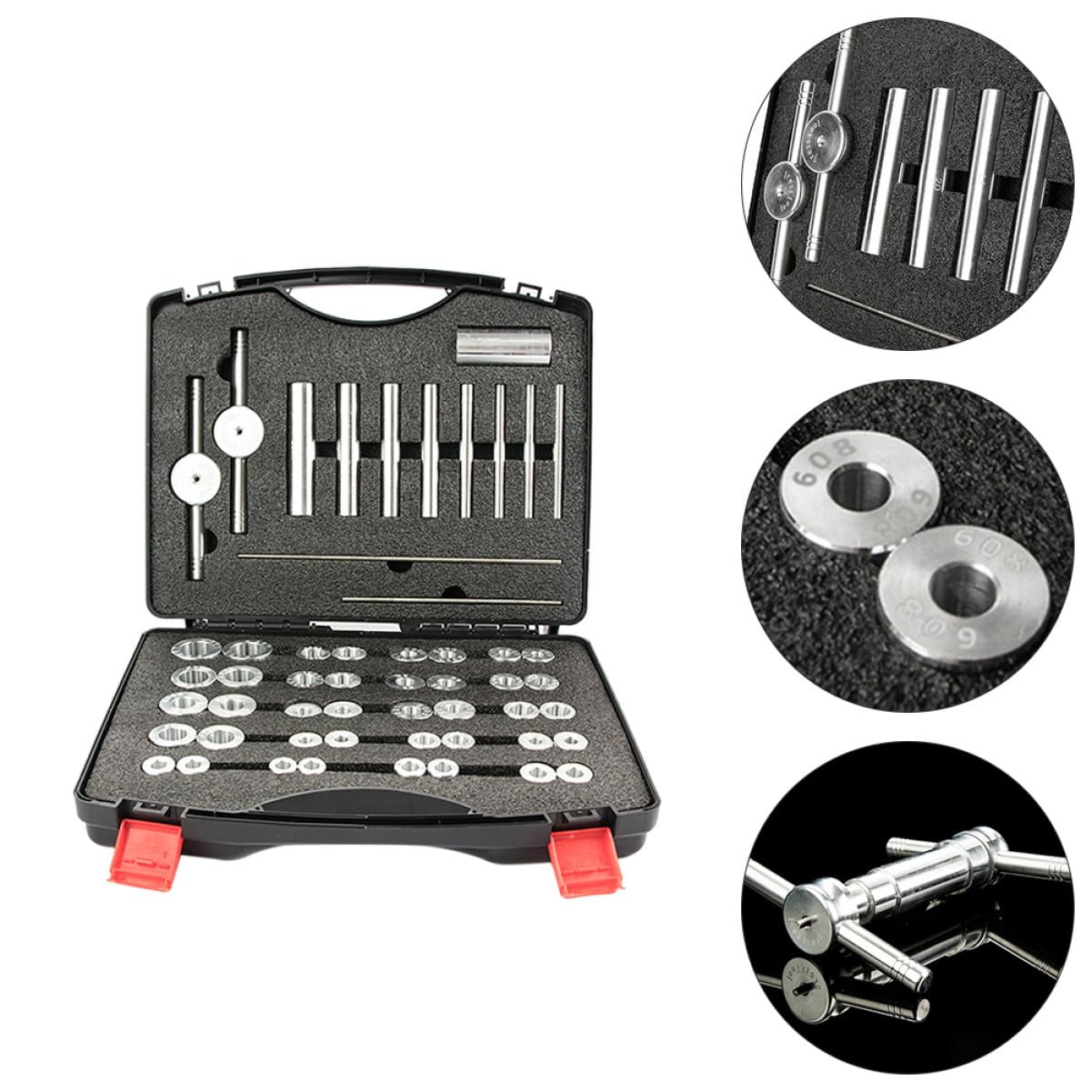 HEMOTON Juego de Prensa para Cojinetes de Bicicleta 1 Set Negro | Aleación de Aluminio Cnc, para Buje de Rueda y Mantenimiento Doméstico