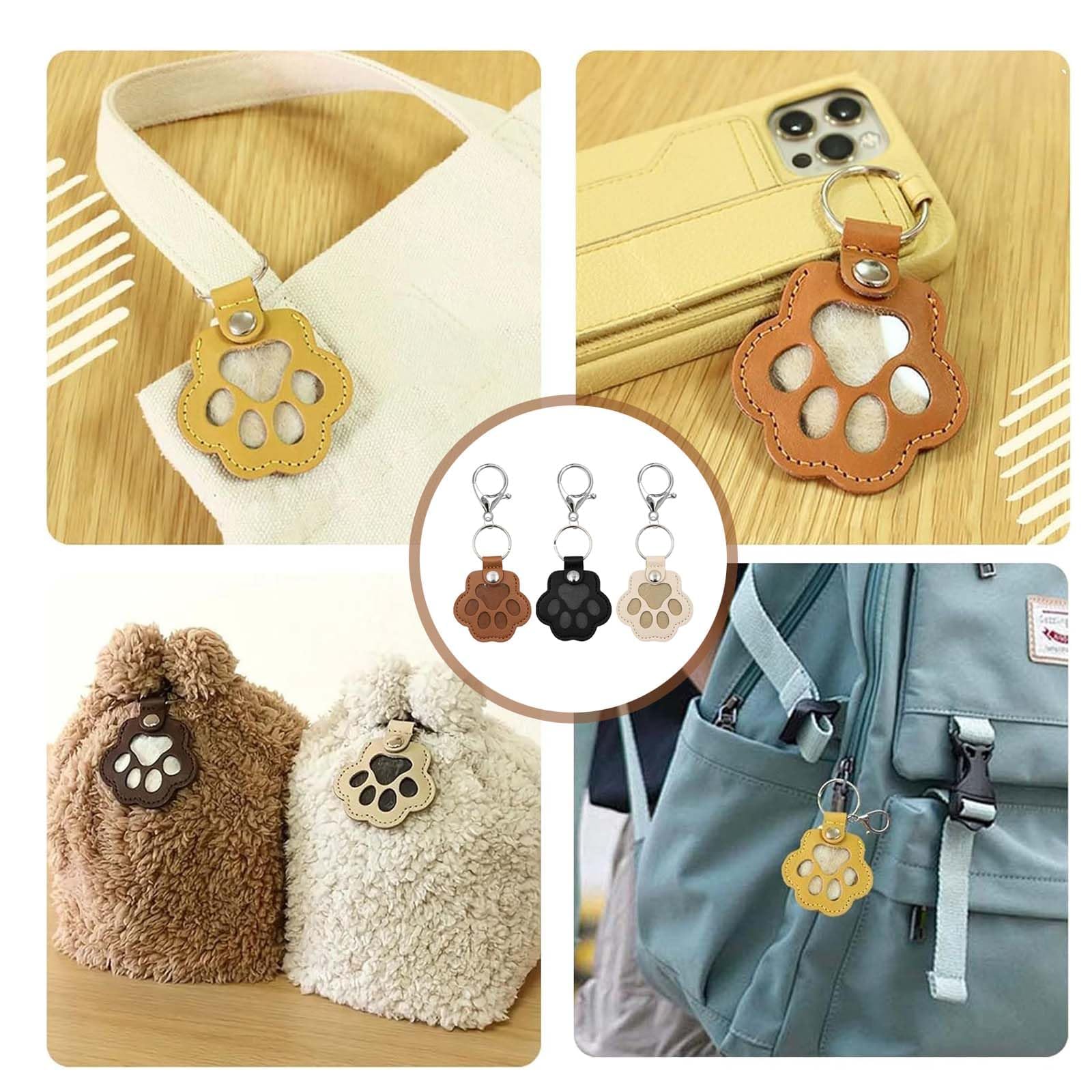 Portachiavi in pelliccia di animale domestico, Ciondolo trasparente per capelli di gatto, Ricordo commemorativo leggero per borsa