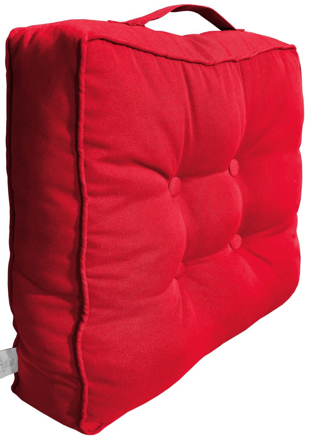 L S U Armchair Booster Cushion Large 4 inch Thick Seat Pad Luxury Soft Touch Hand Tufted Cushion For The Elderly, Post-Operative and Pregnancy (Red)