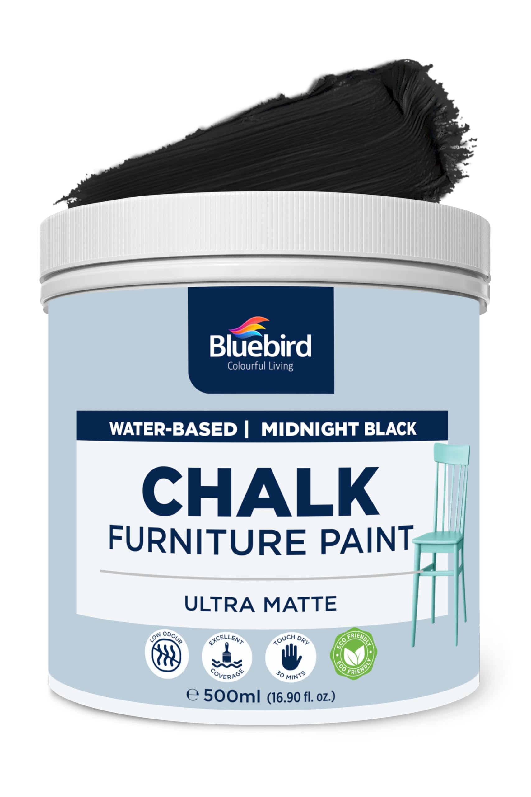 BLUEBIRD Chalk Furniture Paint Midnight Black