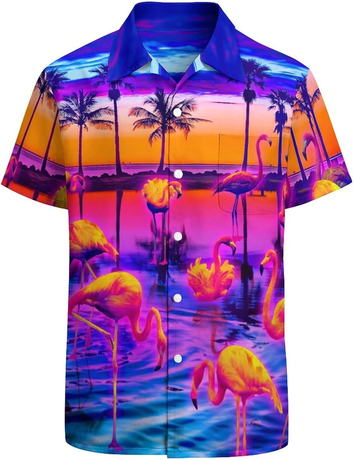 Hawaiian Shirt for Men Casual Print Short Sleeve Button Down Shirt Summer Beach Shirts