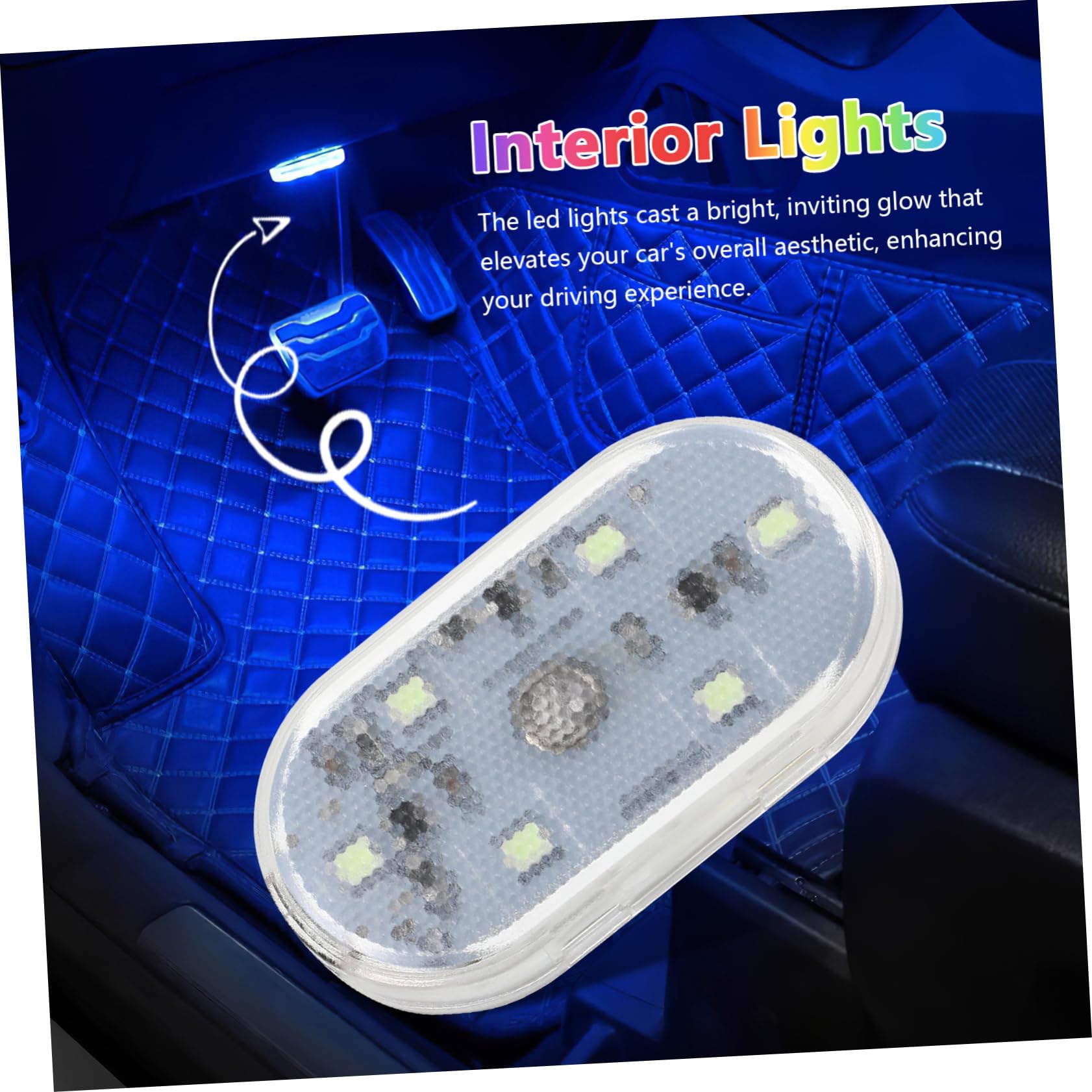 Unomor Control Car Led Lights 4-pack Interior Reading Lights Usb for Car Truck Rv and Boat