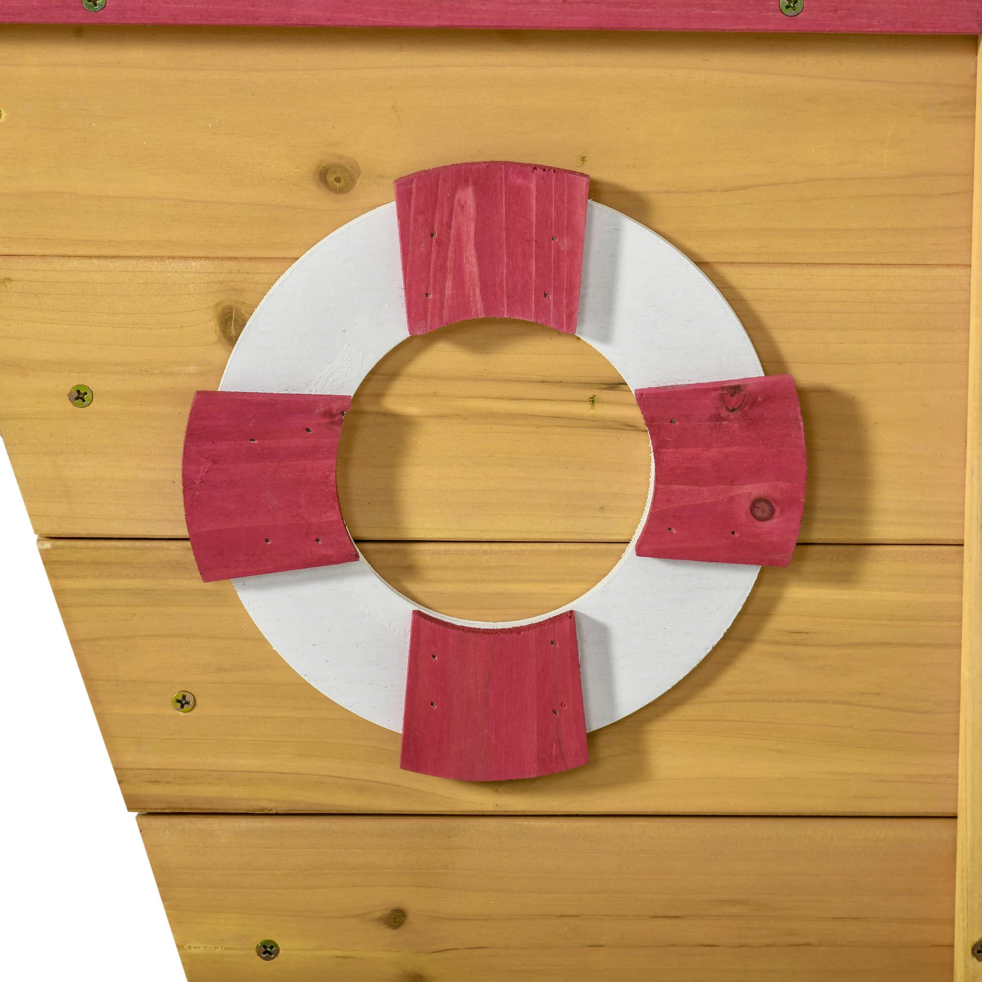 Outsunny Cubeta de arena de madera de pirate, para sombra, para almacenamiento, gobernador, madera de abeto preaceitado