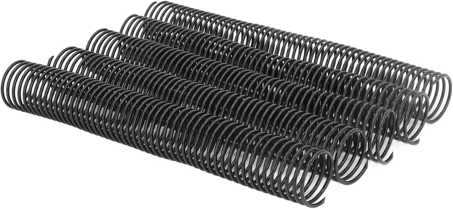 Spiral Binding Coil 38mm Diameter 48 Loop 18 Pcs, 4:1 Pitch, 310 Sheet Capacity for A4 Paper - Smooth 360 Degree Rotation, Compatible with 4 - Hole Binding Machines, for Office a