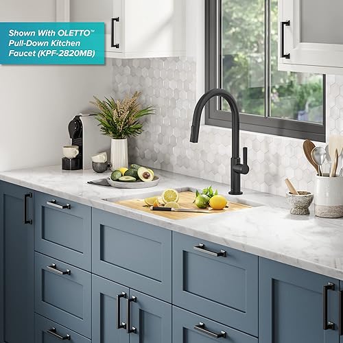 Miniatura 39 de KRAUS Kore KWU111-21 - Fregadero de cocina con estación de trabajo de 21 pulgadas, para empotrar, cuenco doble, de acero inoxidable calibre 16