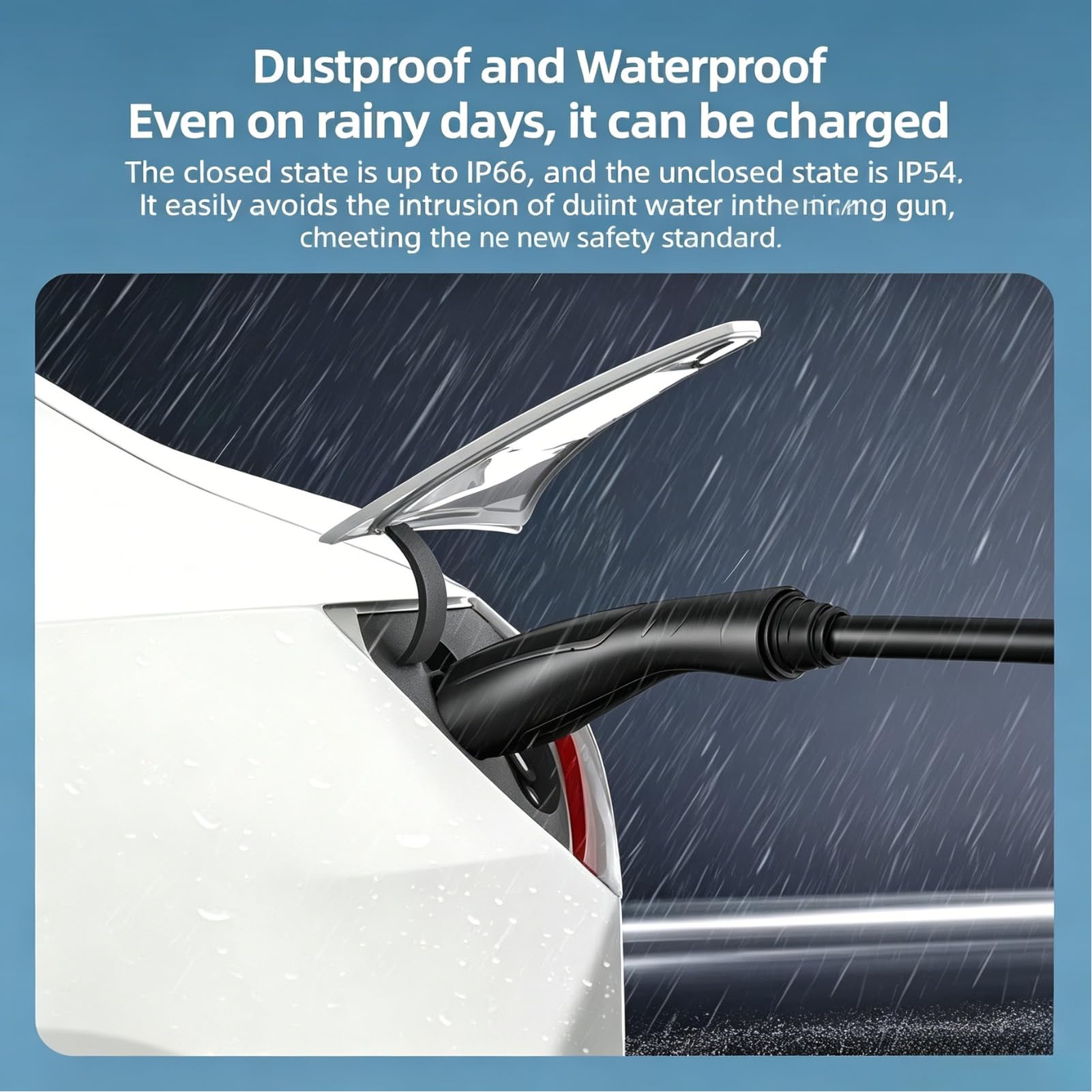 Elektroauto Ladegerät Adapter, 3,5kW 8-16A 5M 1-phasig | Typ 2 auf Schuko Adapter, IP66 Wasserdicht mit LCD-Anzeige, Wallbox Schuko Ladekabel Adapter für EV Adapter