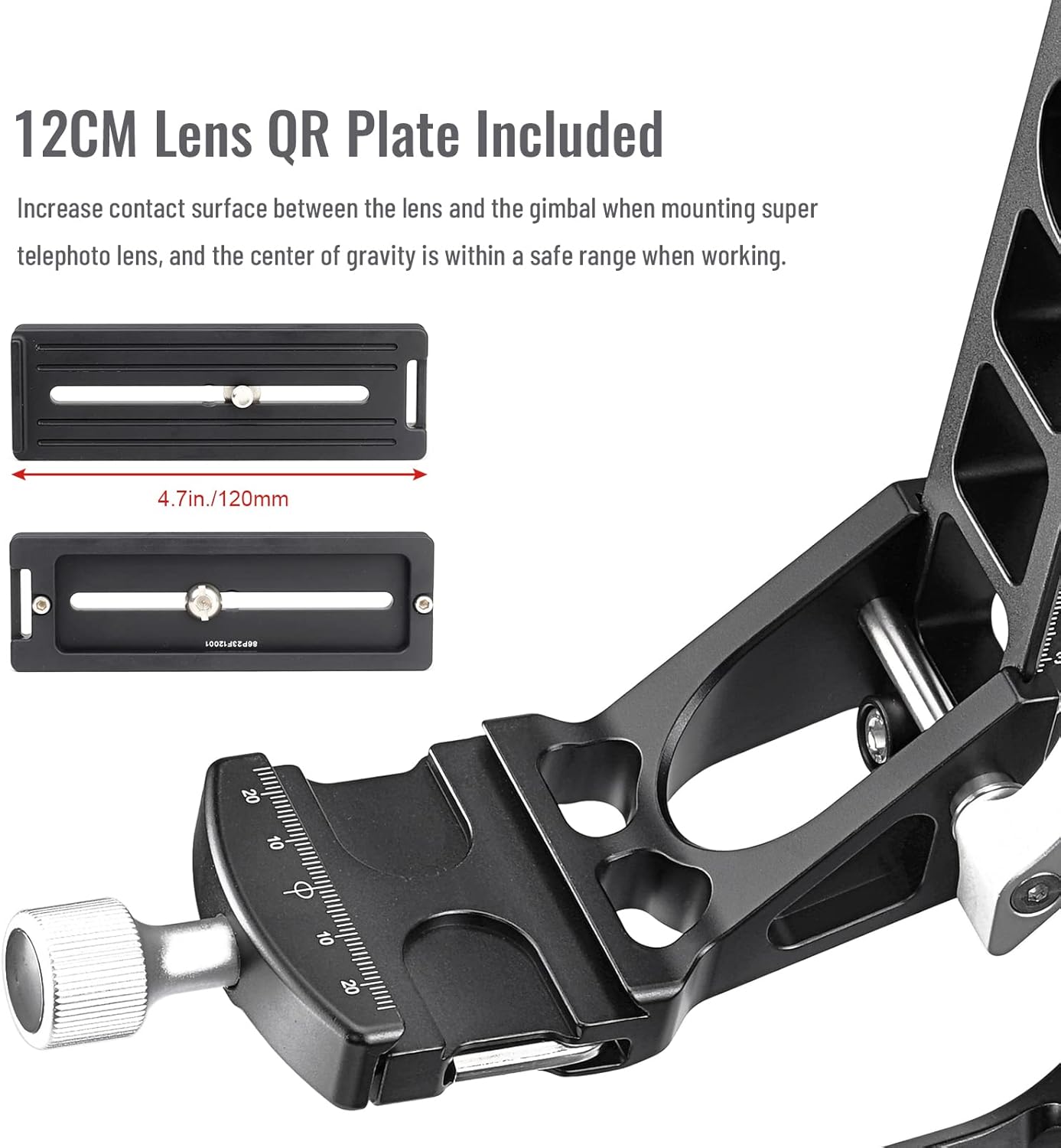 GH-04 Gimbal Head Aluminum Load 66lbs(30kg for Telephoto Lenses