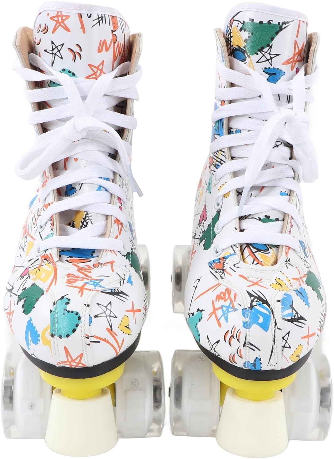 Roller Skates, Sturdy Reliable Double Row 4 Wheel Skates, Comfort Front Support Column Breathability Roller Skates Women, for Kids Adults Size 38