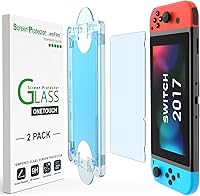 Vista 9 de amFilm Auto-Alignment OneTouch for Nintendo Switch OLED 7.0" 2021 Matte Screen Protector, Tempered Glass, 30 seconds Installation, Bubble Free, Anti