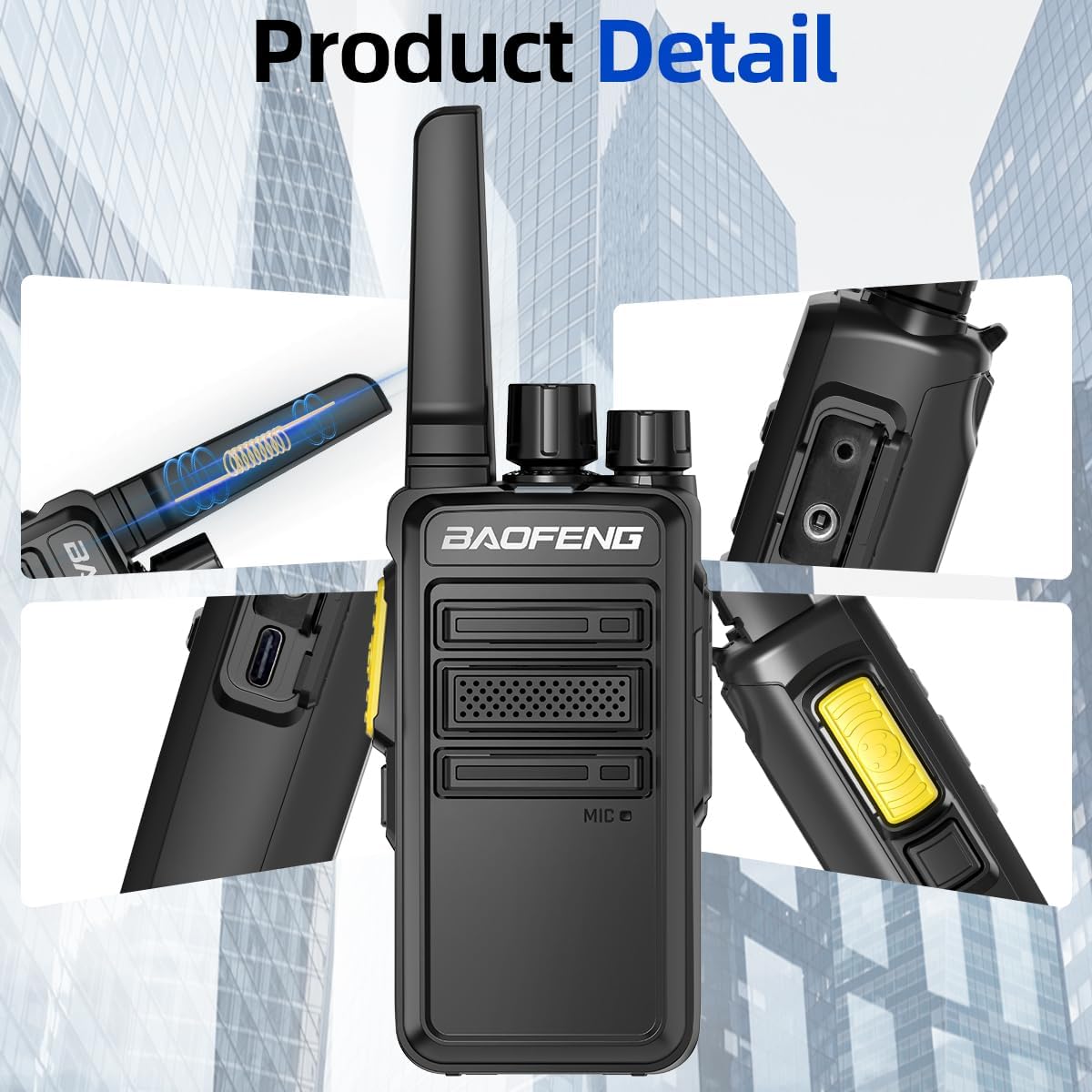 Walkie Talkies Long Range for Adults Two Way Radios with Earpieces,Encrypted 2 Way Radios Rechargeable UHF Handheld Walkie Talkies Walky Talkie with VOX and USB-C Charger for Hunting Camping,4Pack