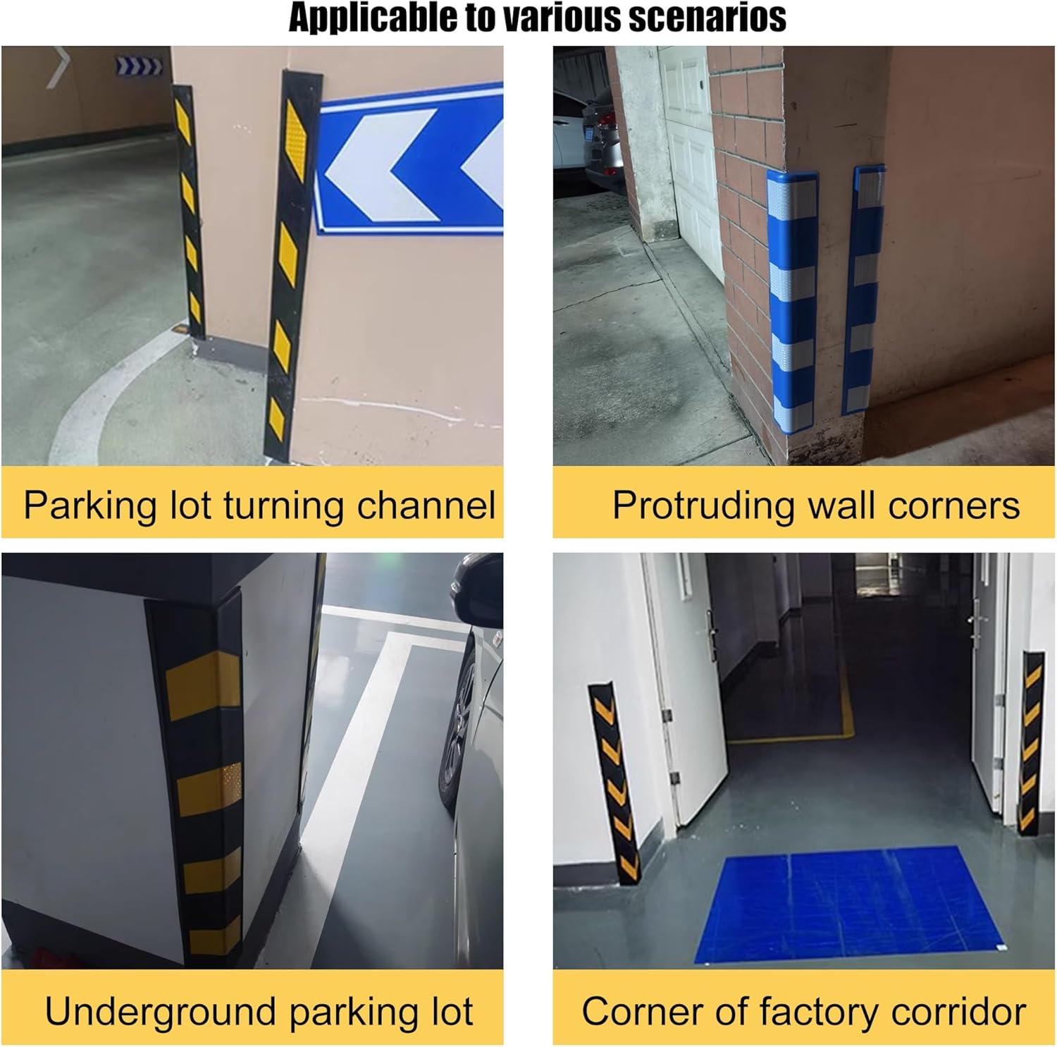 Rubber Garage Wall Protector Corner Guard, Garage Wall Protectors for Parking Lot Warehouse Edge, Strong Self-Adhesive Door Bumper Guards for Warehouse, Parking Lot(Red,80x10x0.8cm-1pc)