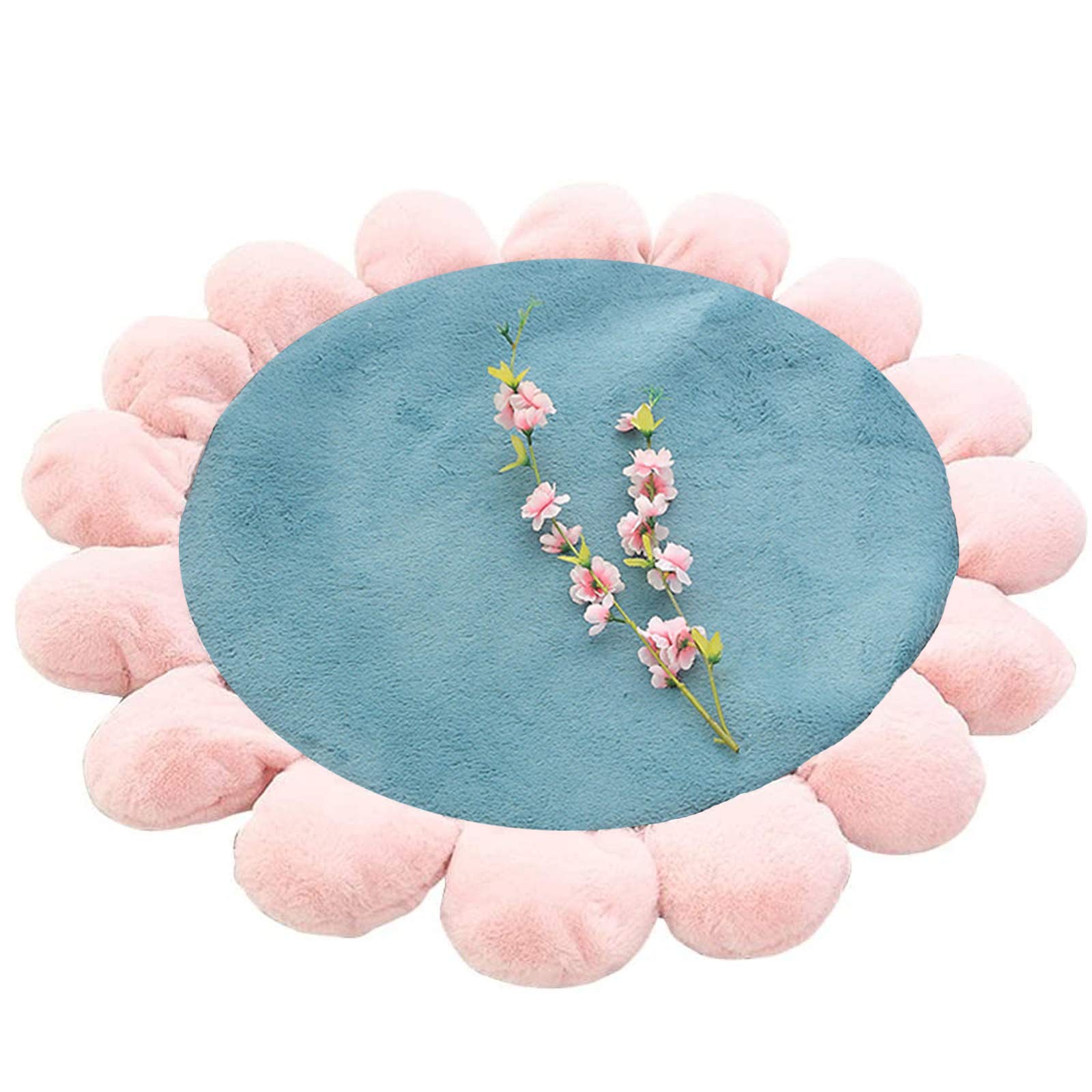 Coussin de plancher de siège doux fleur vert 60cm : la solution pour un sol chaud et moelleux