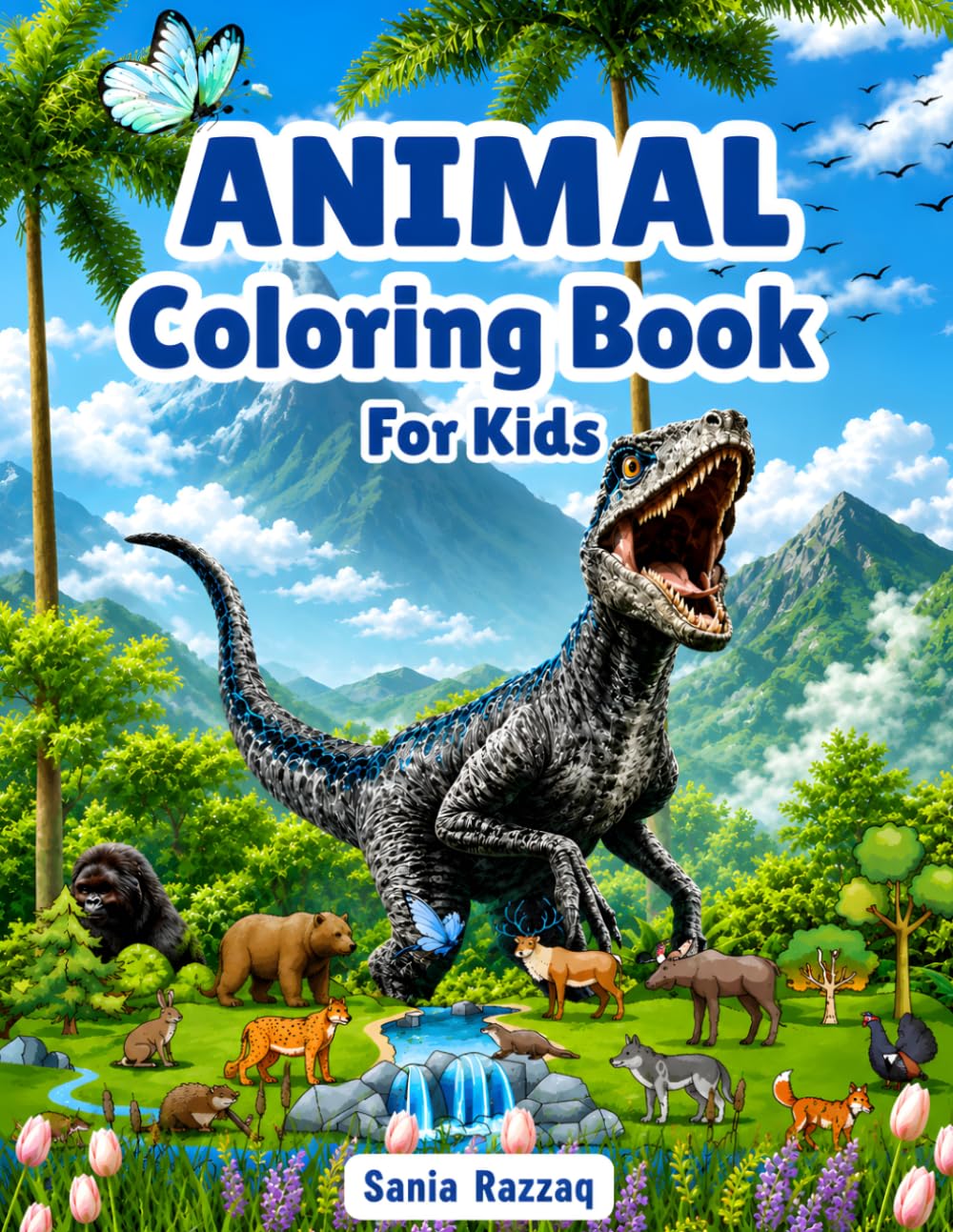 Animal Coloring Book for Kids Ages 3–6: Fun and Easy Animal Coloring Pages for Toddlers and Preschoolers | Cute Zoo, Farm, and Wild Animals for Creative Learning