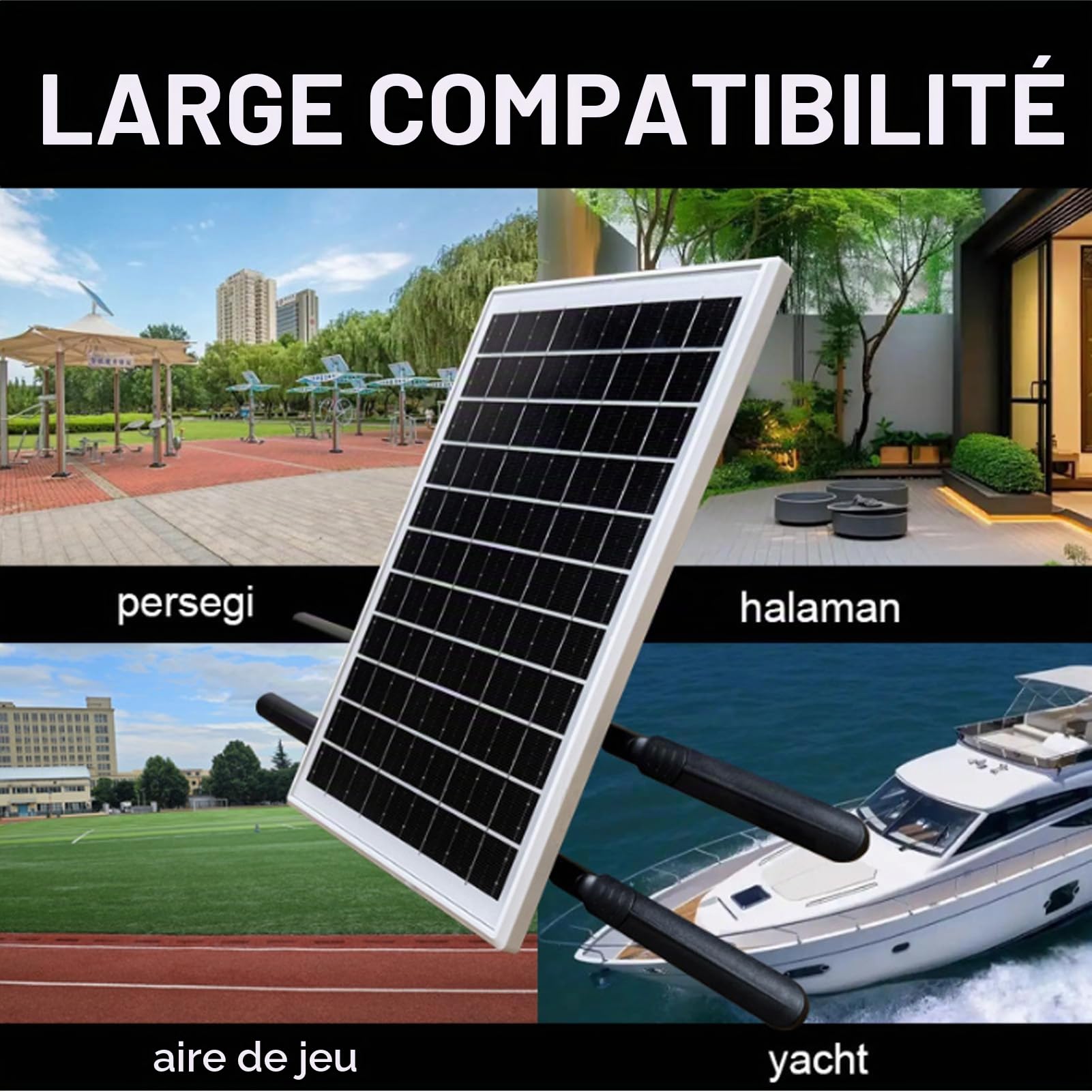 Routeur Moderne Solar 4G LTE, 25600mAh Router LTE 4G à énergie Solaire avec Emplacement SIM 300Mbps 50m 2,4 GHz 15W Modem Hotspot Wimp Hotspot avec 2 Antennes Externes