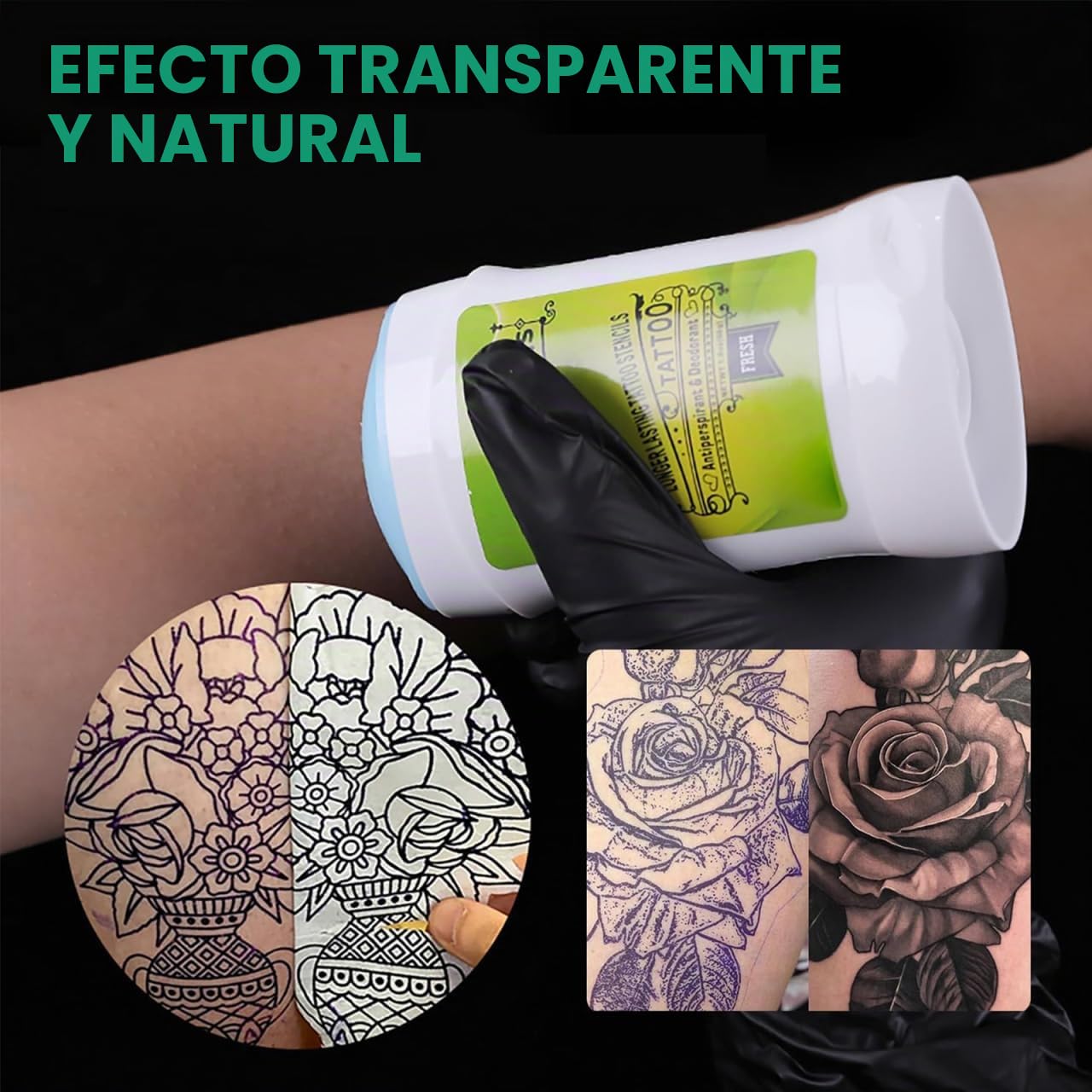 Supvox Crema de transferencia de tatuaje, gel, solución para la piel, para máquina de papel o transferencia de jabón, accesorio para tatuajes