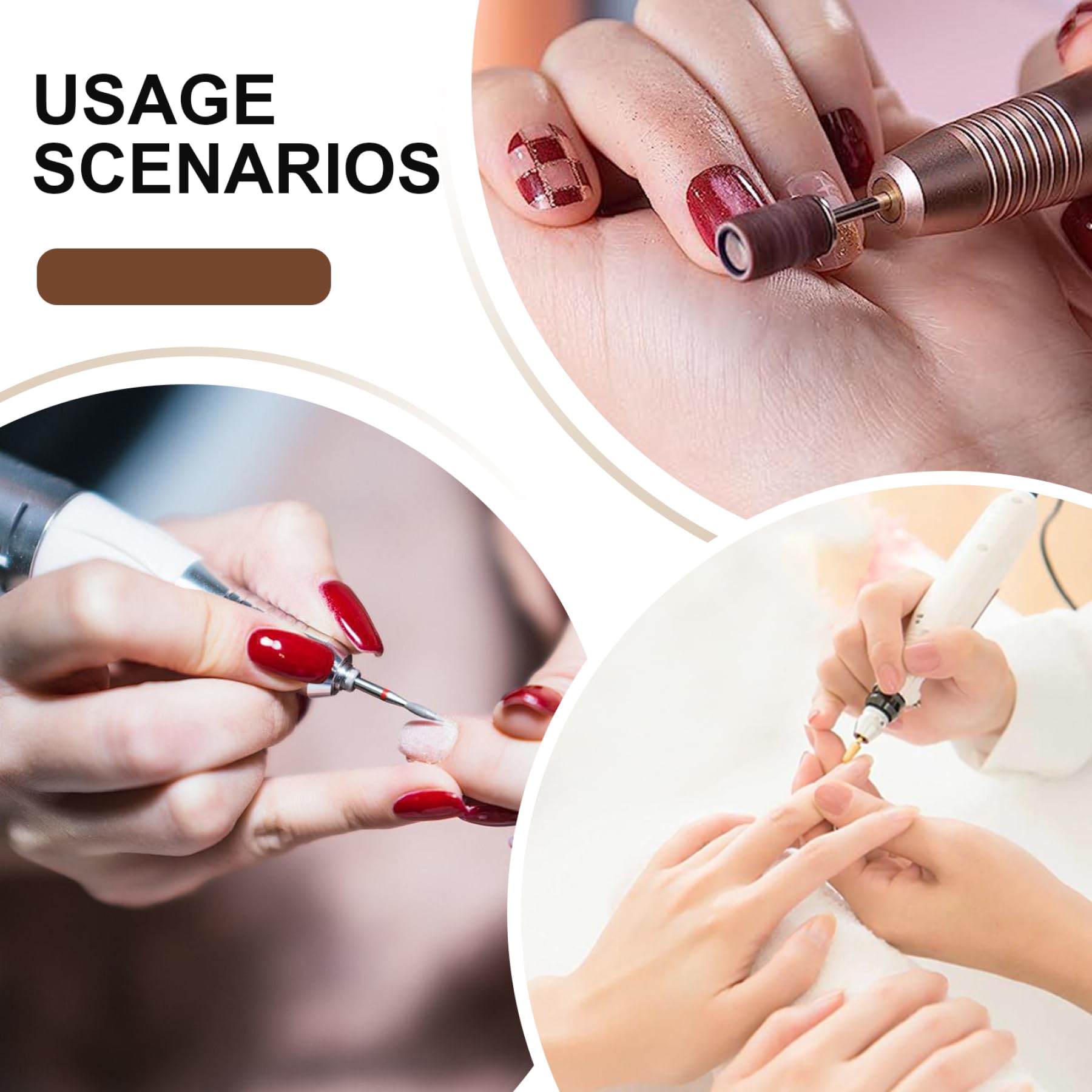 2 pennelli per polvere per unghie, testina per polvere fine morbida e confortevole per unghie, nail art da 1, 6x2, 5 pollici, spolverino facile da usare per spolverino per trucco da donna