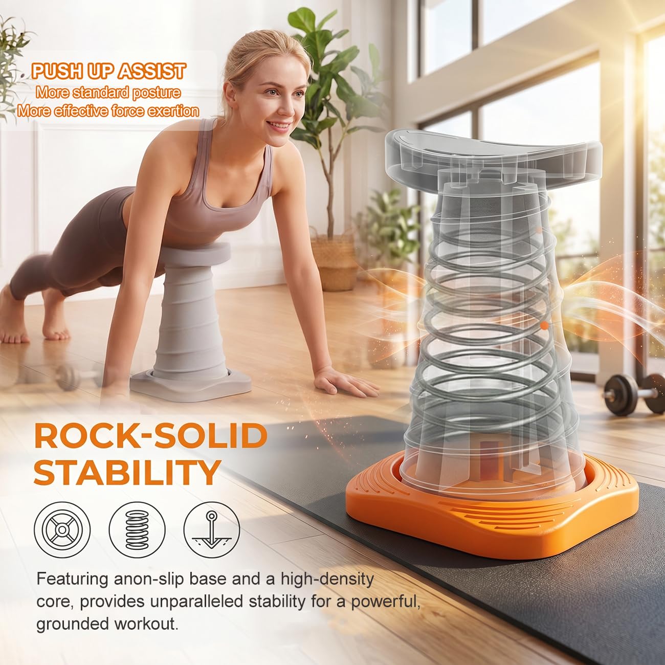 Tabla para Hacer Flexiones Entrenamiento De Brazos Pecho Y Hombros Gimnasio Maquina De Ejercicios para Casa para Los Amantes del Fitness Grey,13.5 * 9.4 in