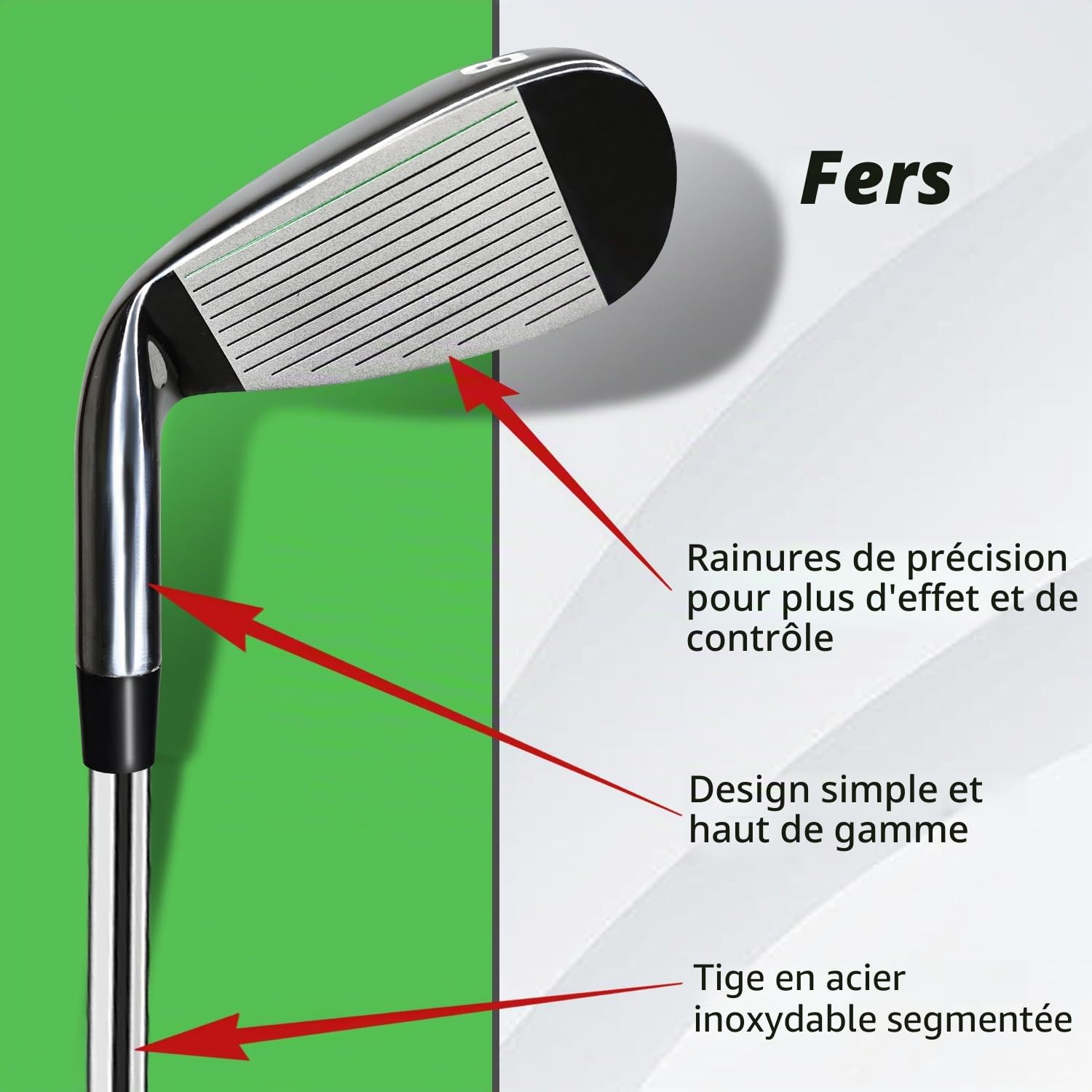Set de fer de golf pour homme droitier