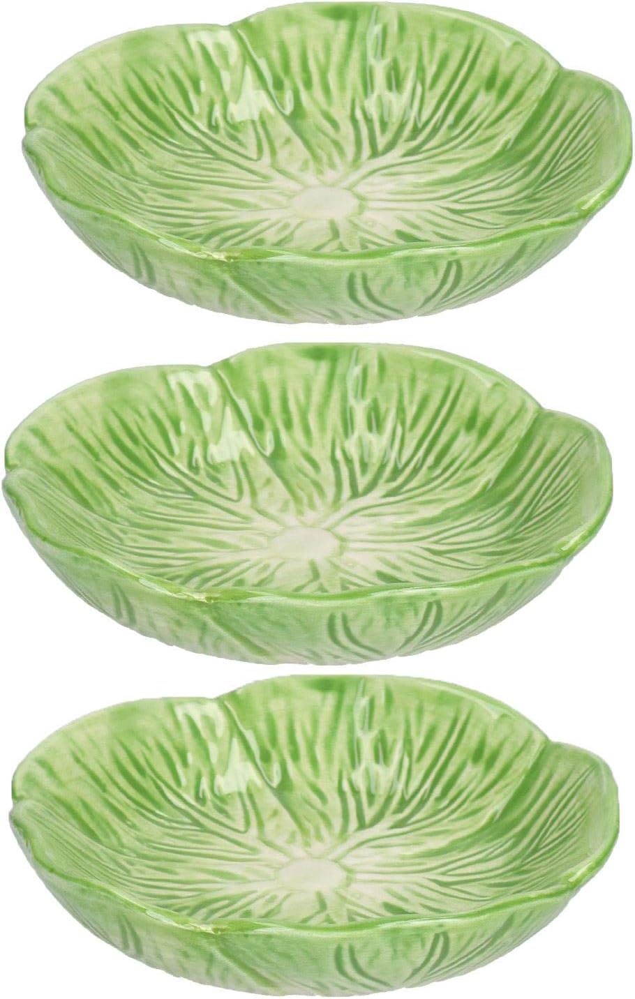 3PK Small Animals Lettuce Green Leaf Feeding Bowls Treat pots 12cm/150ml