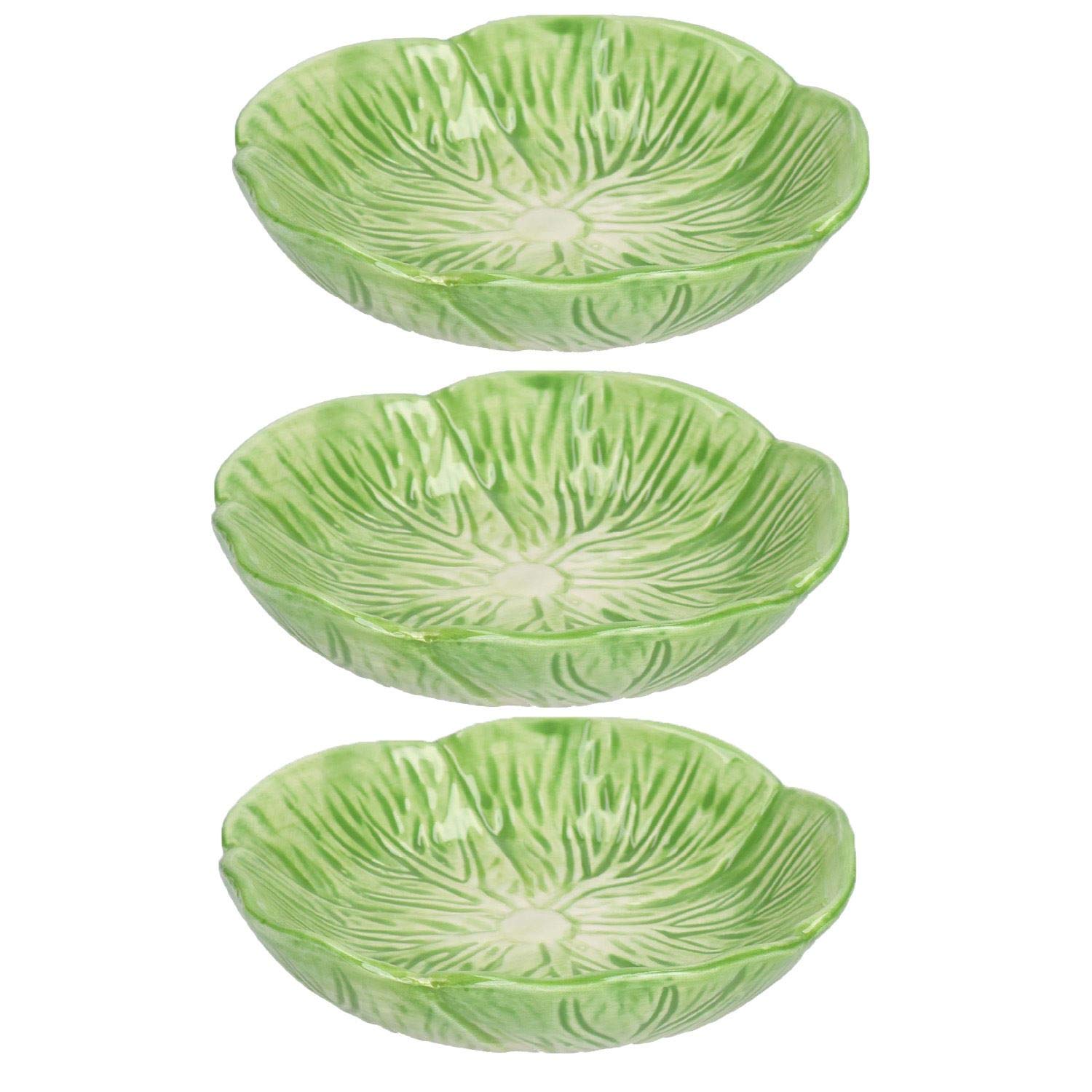 Bols à friandises petits animaux en forme de feuilles vertes 12 cm lot de 3