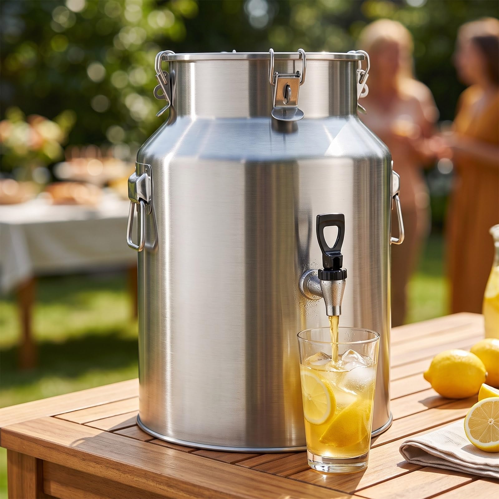 Bidon Étanche en Acier Inoxydable Seau Inox Alimentaire