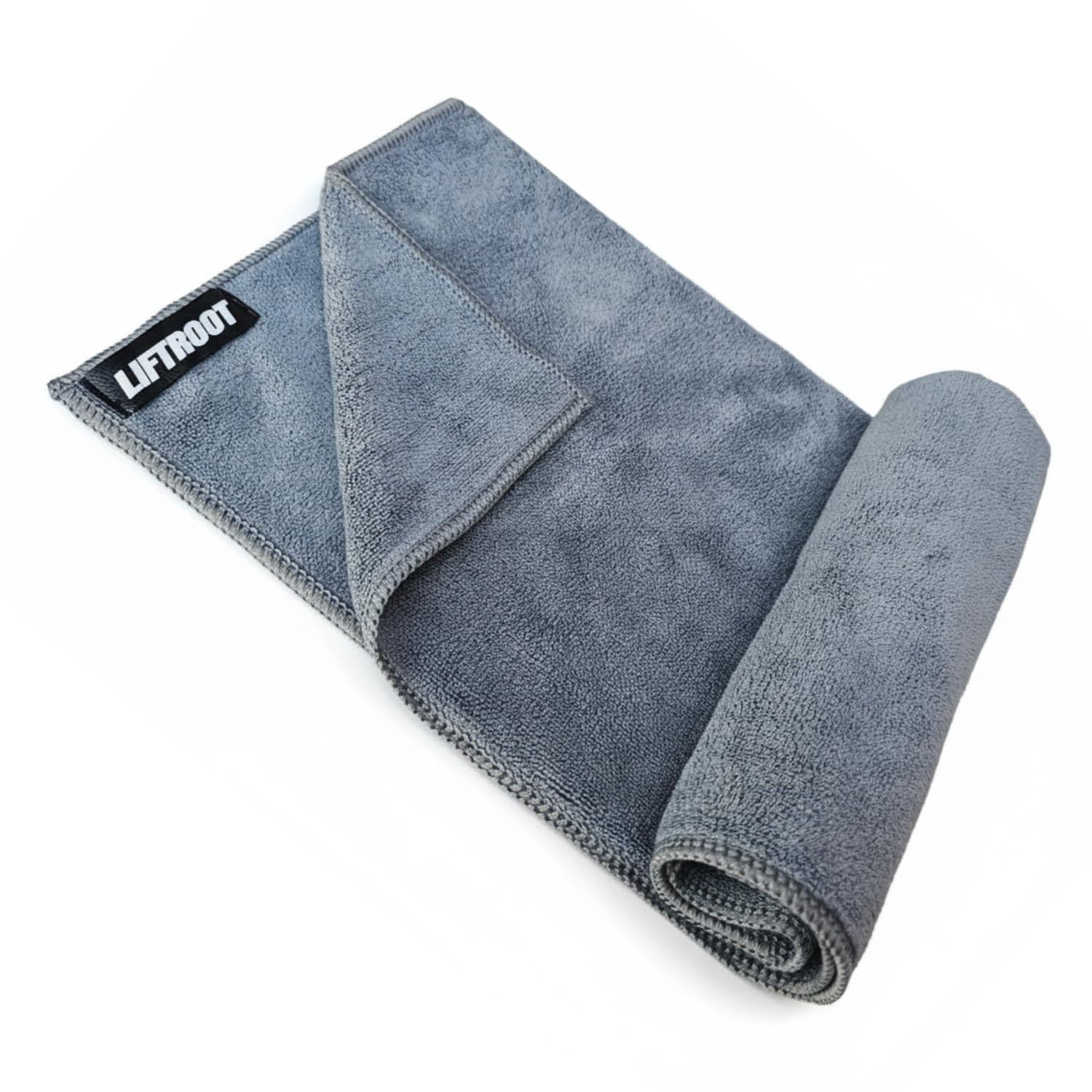 Microfiber Gym Towel – 420 GSM Super-Absorbent Quick-Dry Workout Towel – Ultra Soft Microfibre for Gym, Fitness, Yoga, Travel & Sports (Grey)