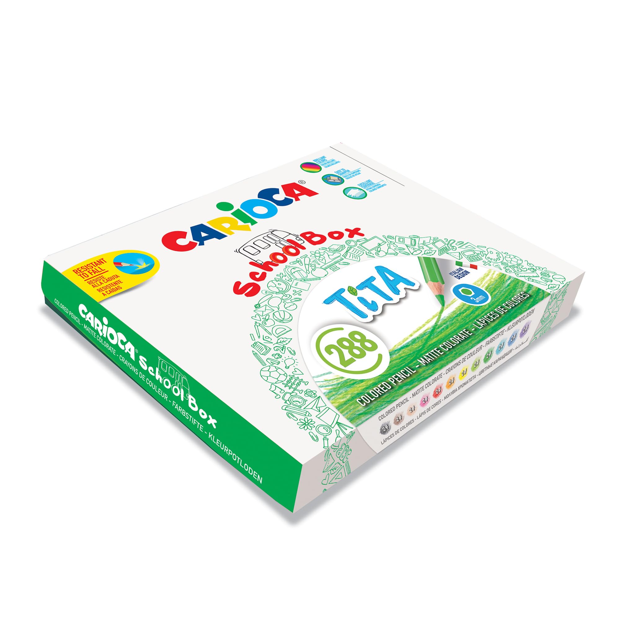 Carioca a11100012 tita – scatola da 288 Matite, Multicolore