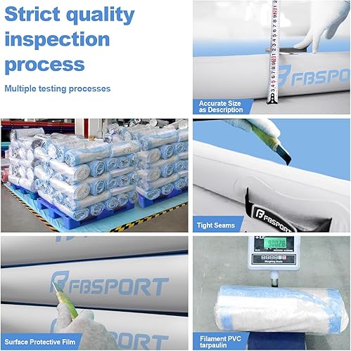 Miniatura 97 de FBSPORT - Colchonetas inflables de entrenamiento de 4 u 8 pulgadas de grosor, pistas de gimnasia para uso en el hogar, animadoras, yoga