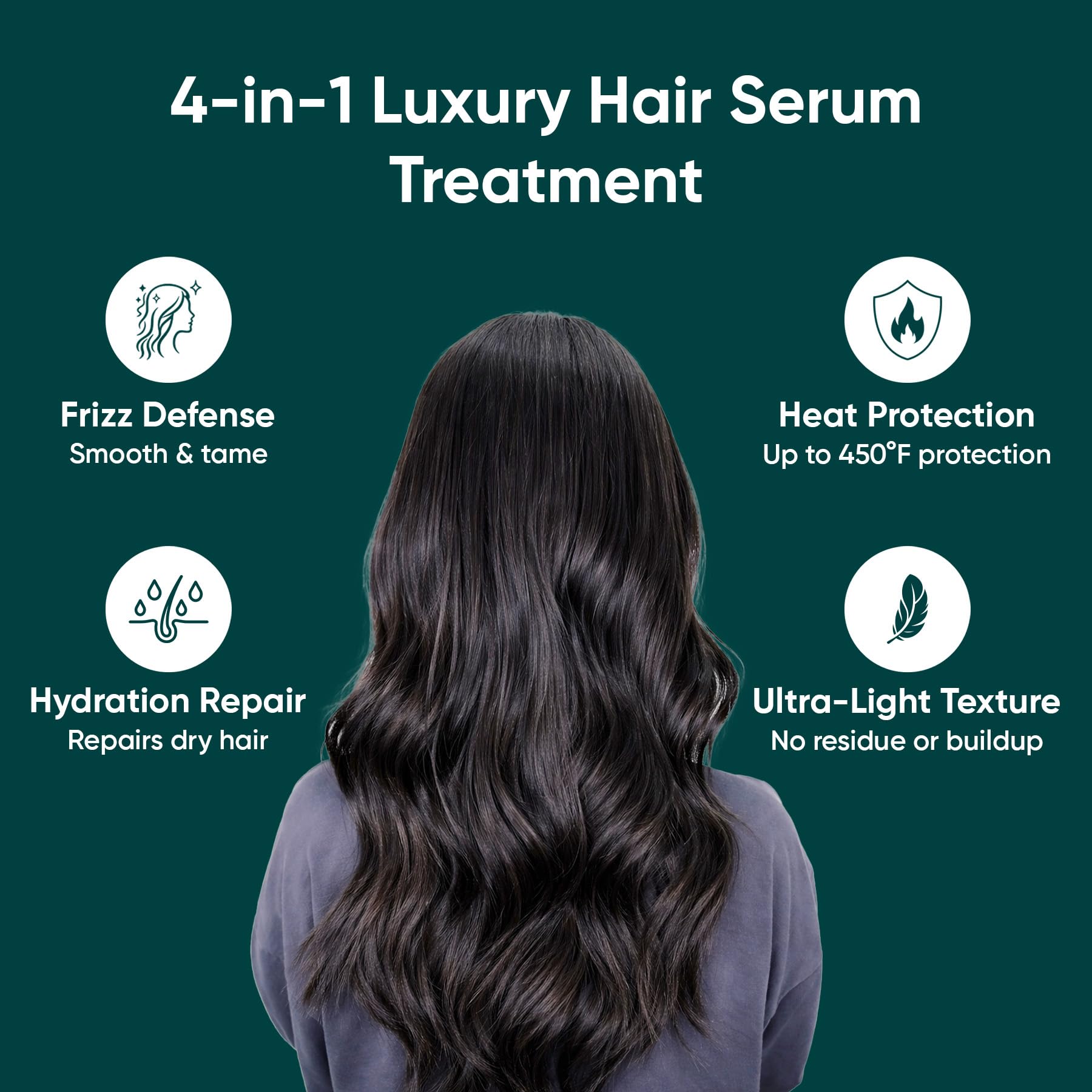 KARMIC BEAUTY Luxuriöses Haarserum mit marokkanischem Arganöl, 100 % biologisch und natürlichem Keratin, für weiches, seidiges und glänzendes Haar, leichte und fettfreie Formel, ohne Sulfate oder