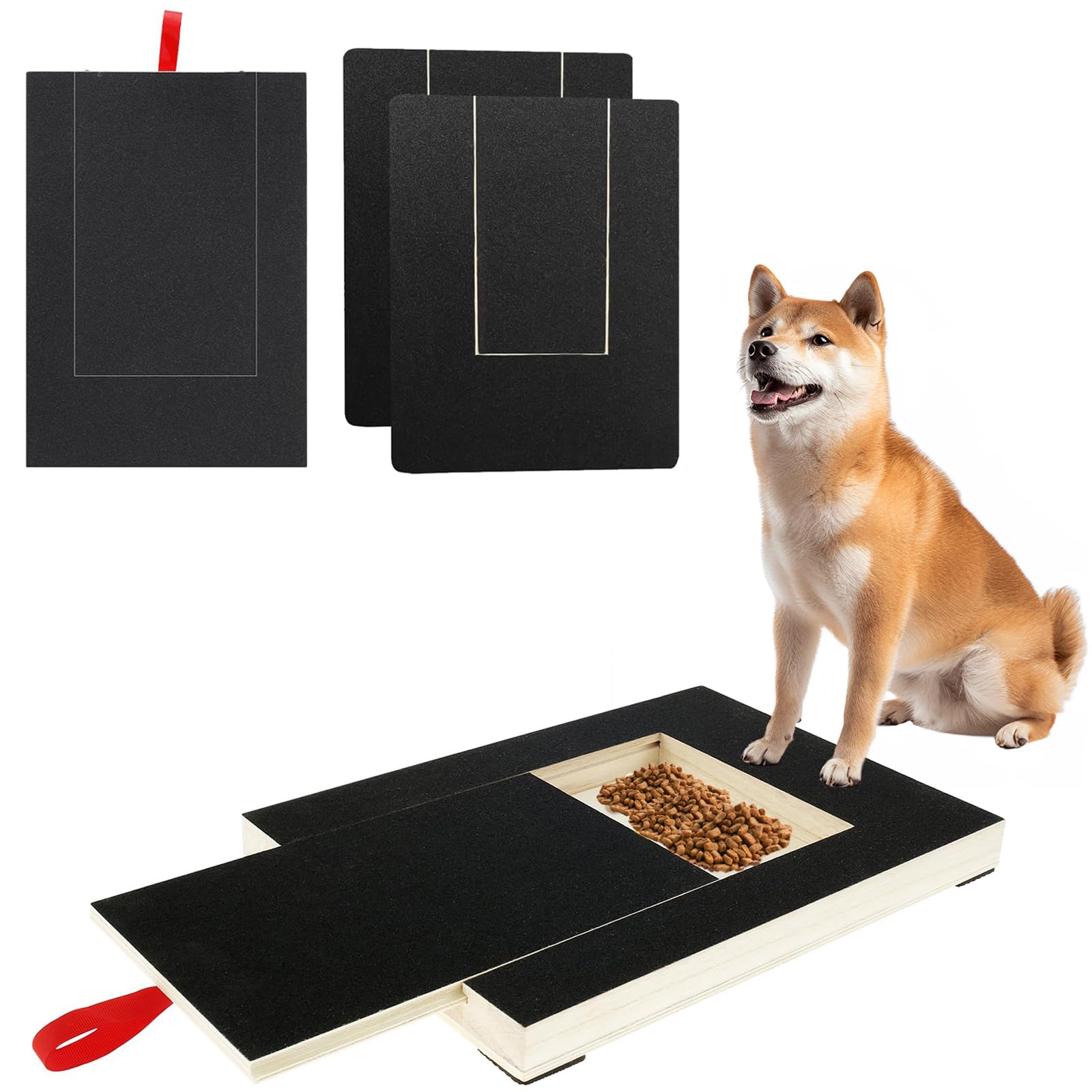 Dog Scratch Pad Nails Stress Free,Dog Nail File Board,Premium Dog Nail Scratch Board,Dog Nail Scratch Board File Dog Scratch Board for Nails with Built-in Snack Box for Pet(With 2 replacement stickers