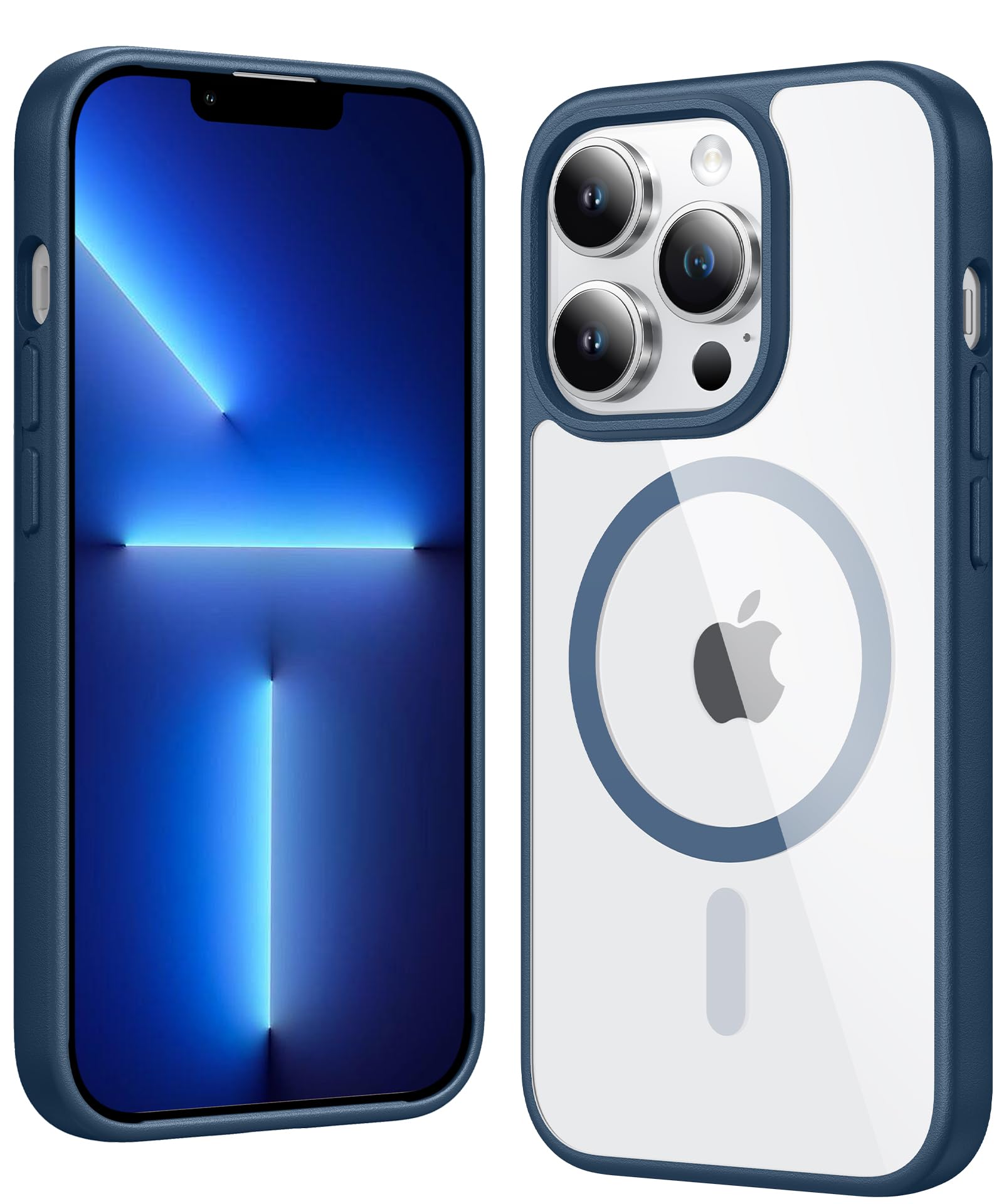 FNTCASE for iPhone 13 Pro-Max Case Compatible with Magsafe Clear Phonecase | Anti Tellowing, Military Grade Drop Protection, Slim Magnetic Phone Cases, Shockproof Bumper, Transparent Cell Cover